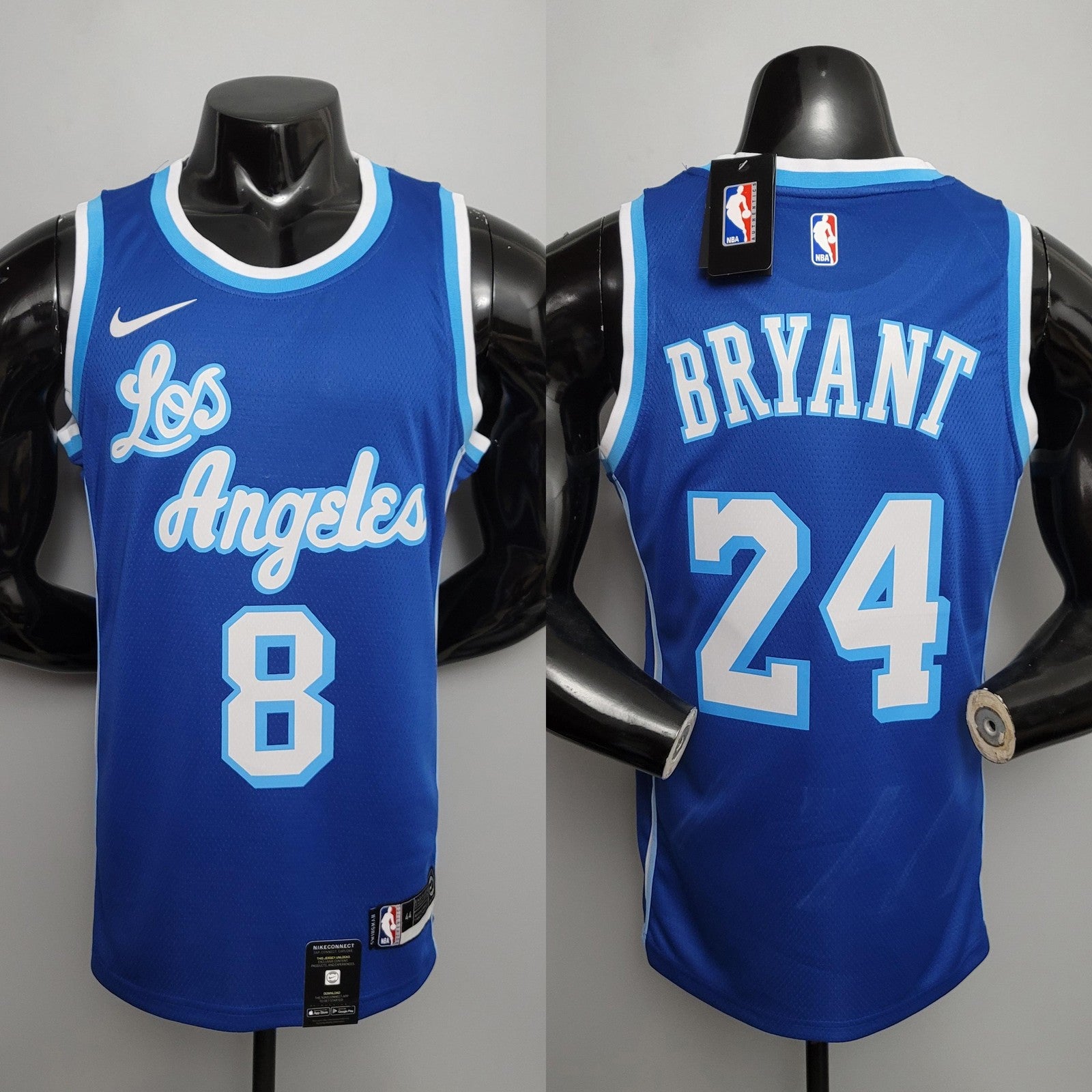 Retro Bryant #8 After Bryant #24 Los Ang Blue Nba Jersey Nike Connect Recognition
