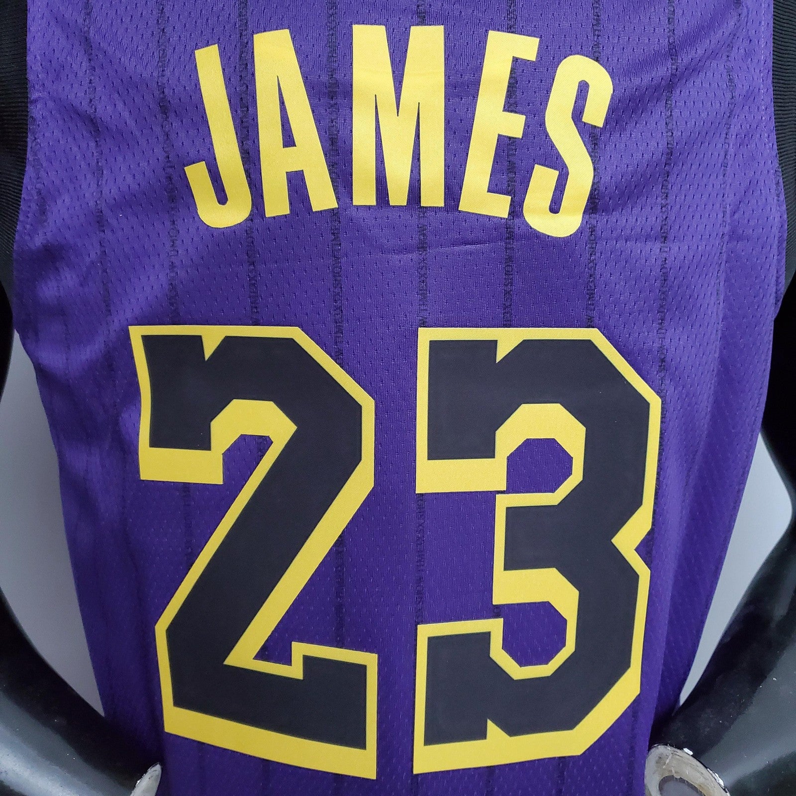 James #23 Lakers Round Neck Purple Nba Jersey Nike Connect Recognition