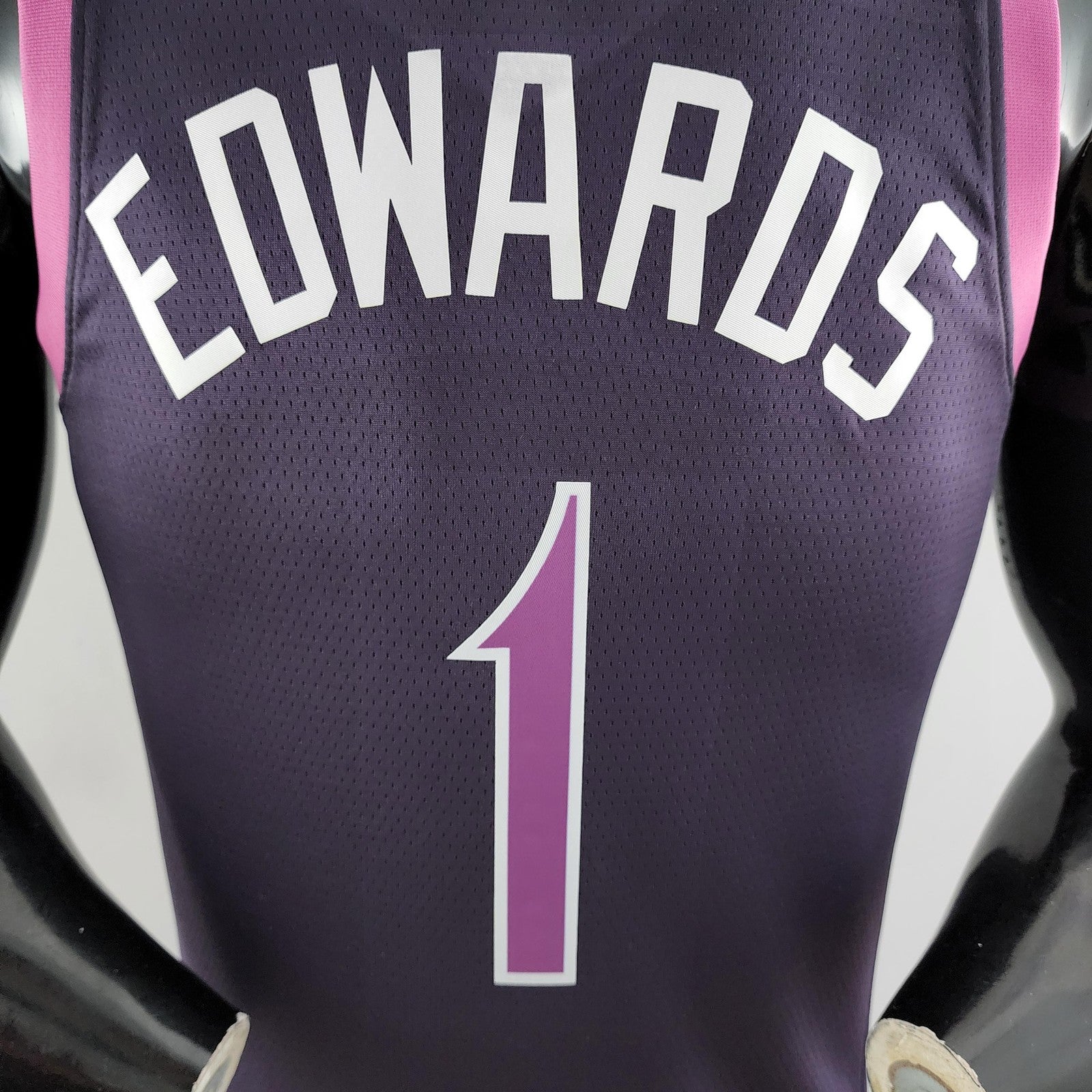 Minnesota Timberwolves Eowaros#1 Black and Purple Nba Jersey