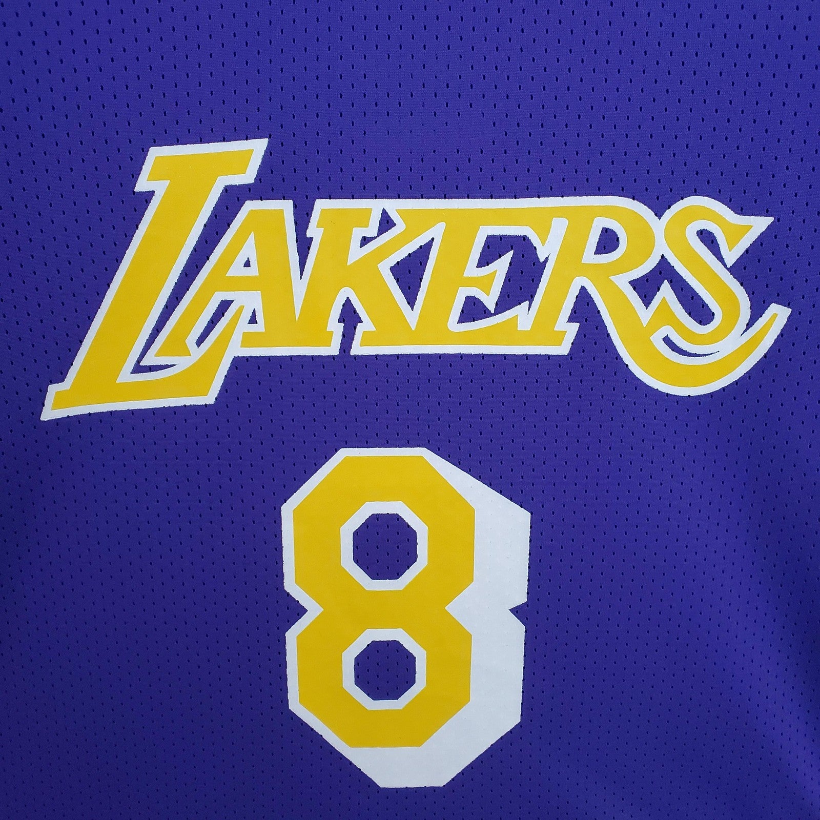 Mitchellness Lakers Purple No 8 Bryant Retro Mesh Short Sleeve