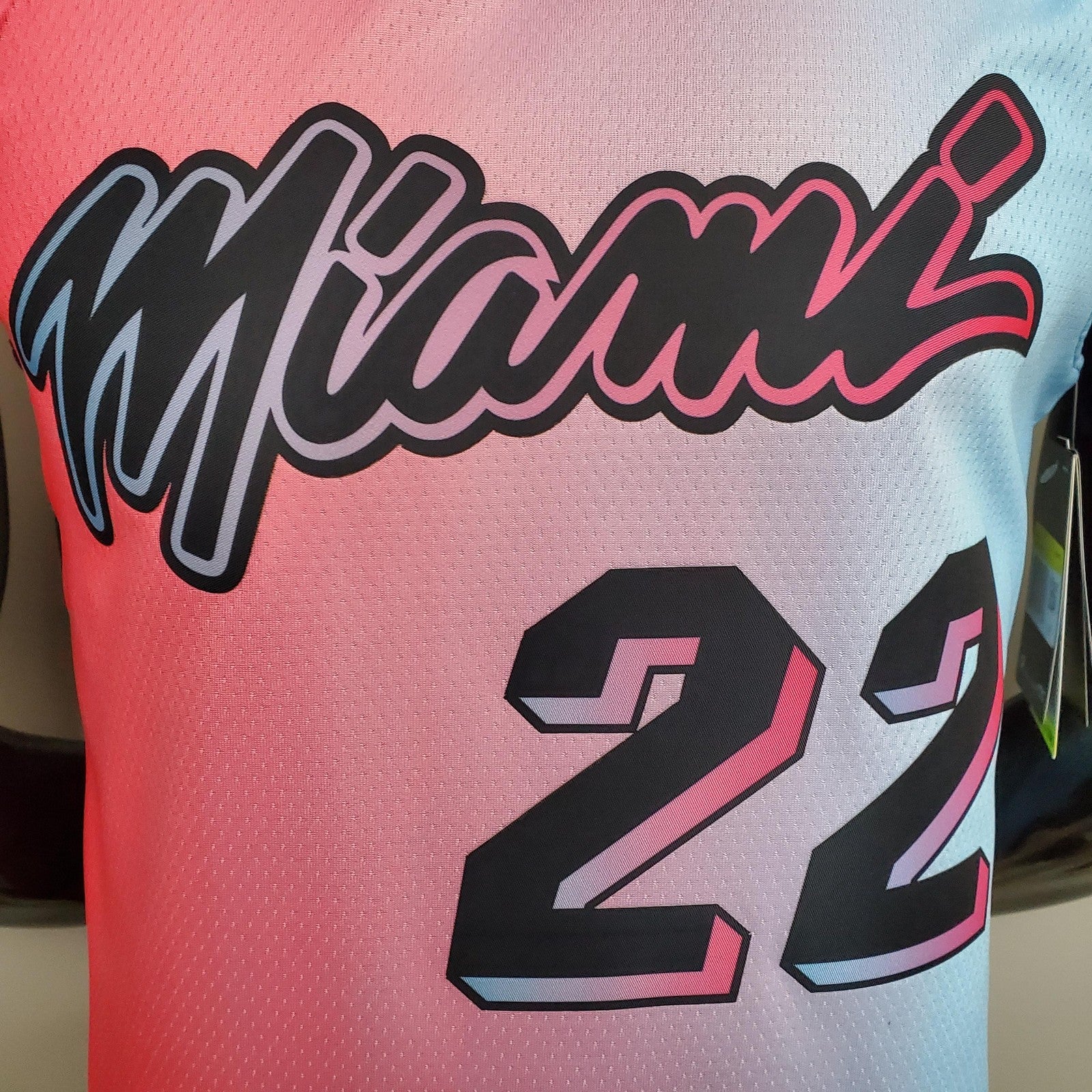 New Miami Heat Butler #22 City Edition Pink Blue Gradient Color (support Customization)