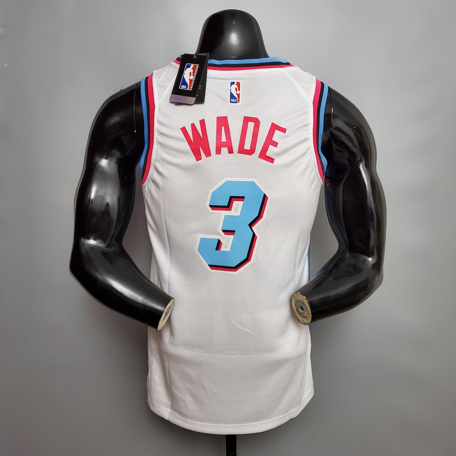 Wade #3 Miami Heat V Neck White Nba Jersey Nike Connect Recognition