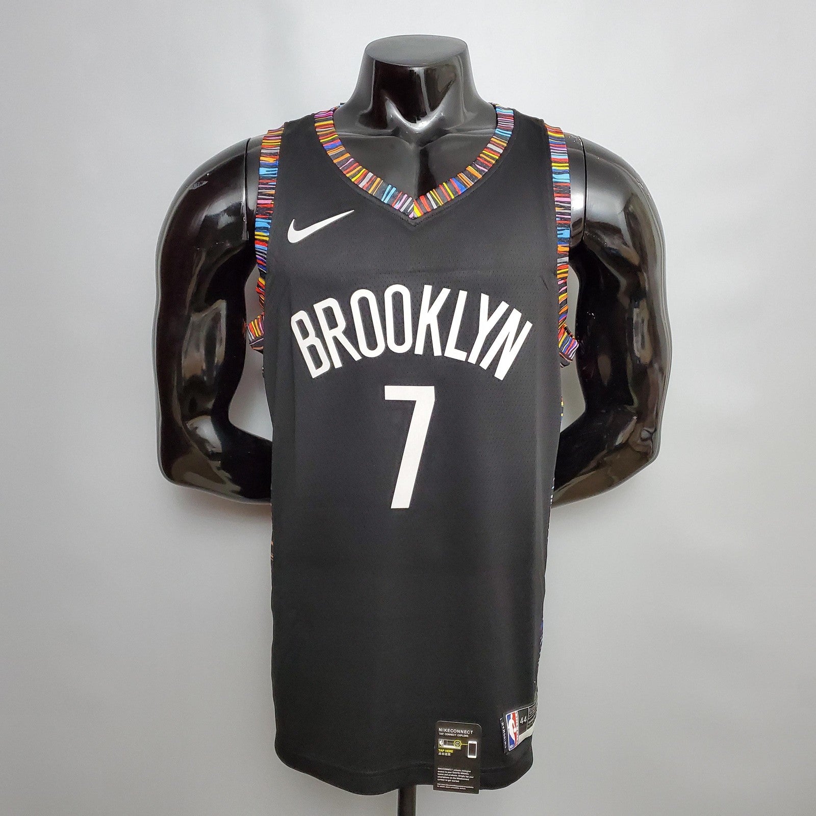 Durant #7 Brooklyn Nets City Version Black Nba Jersey Nike Connect Recognition