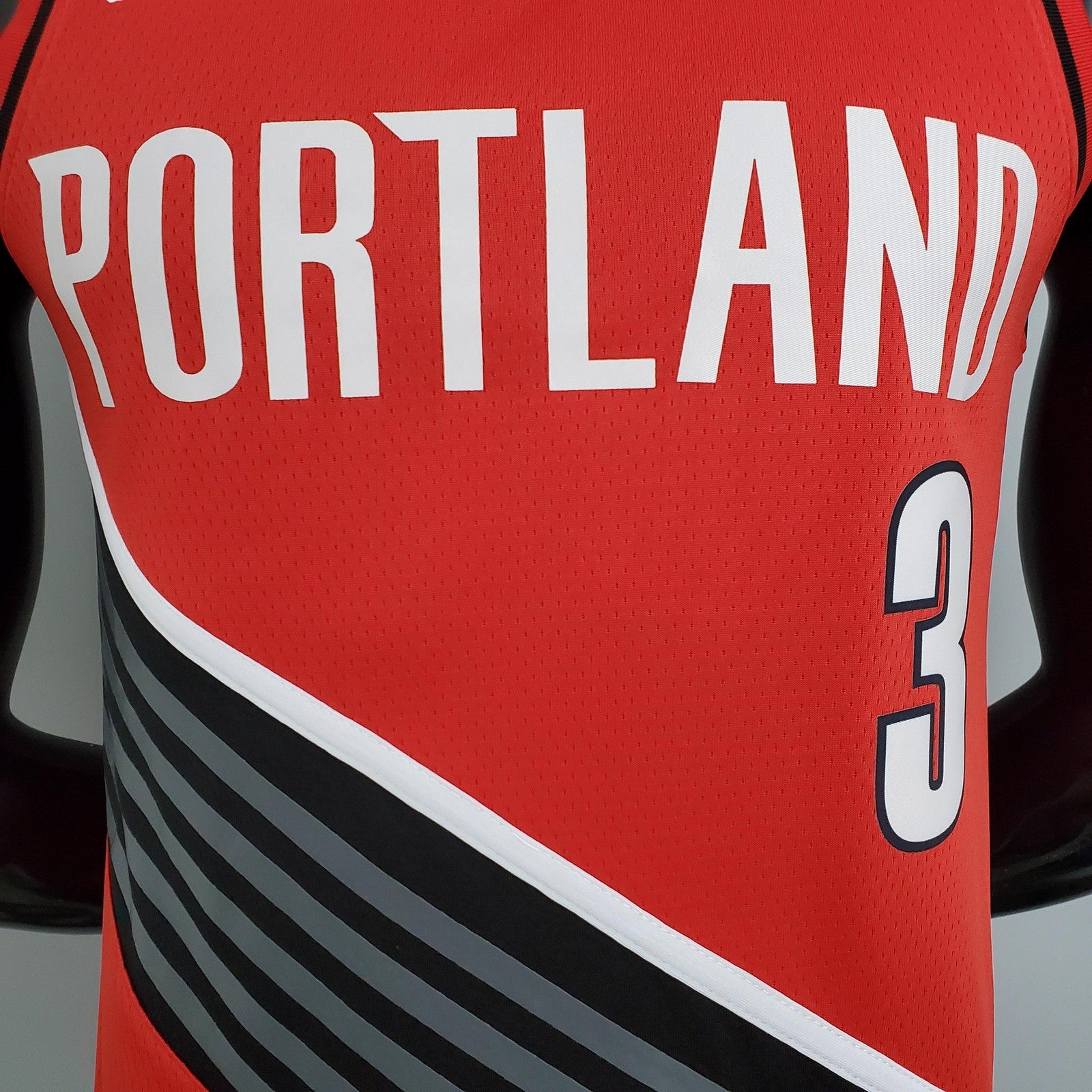 Trail Blazers Mccollum #3 (jordan Model) Red Nba Jersey