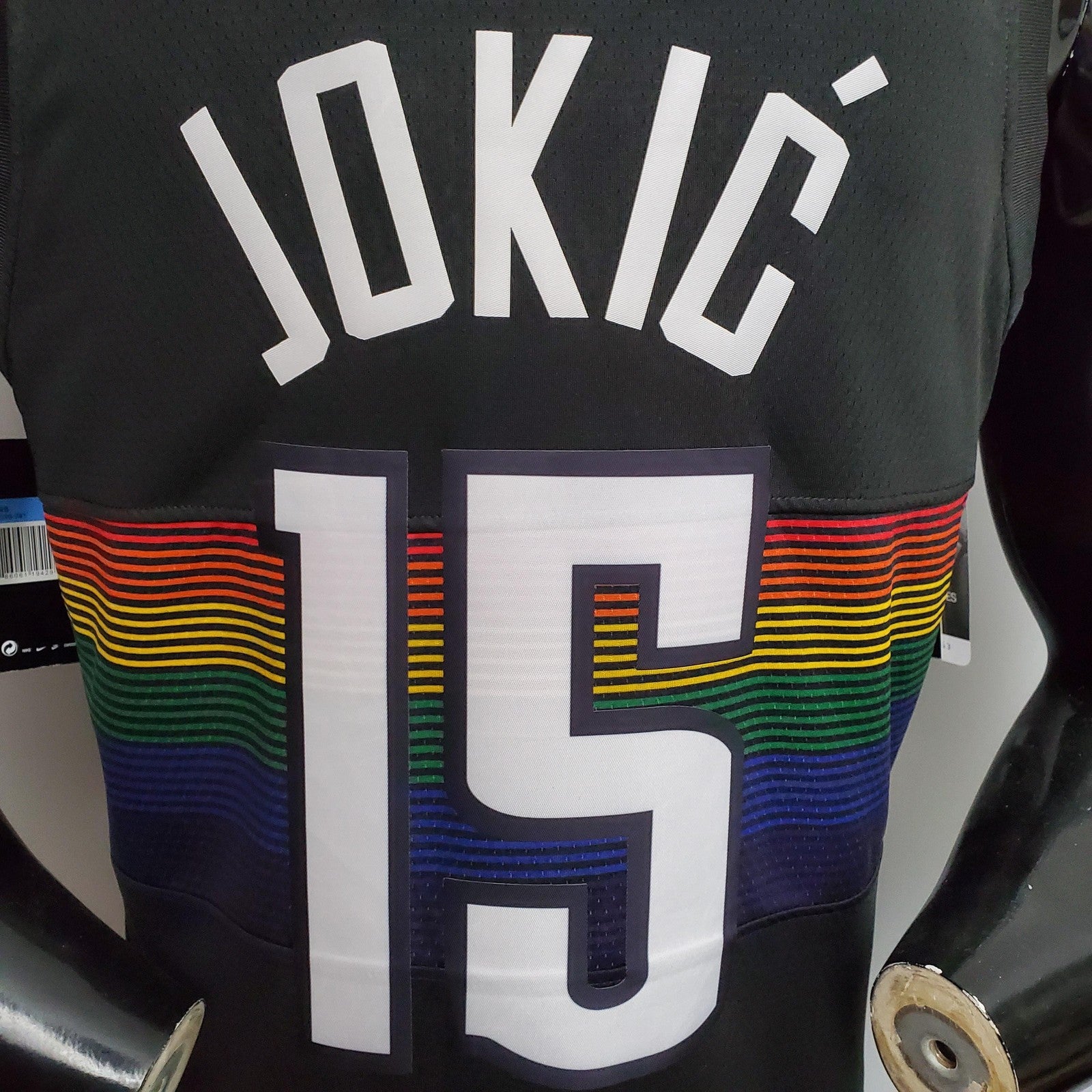 Jdkic#15 Nuggets City Edition Black Jersey Nike Connect Recognition