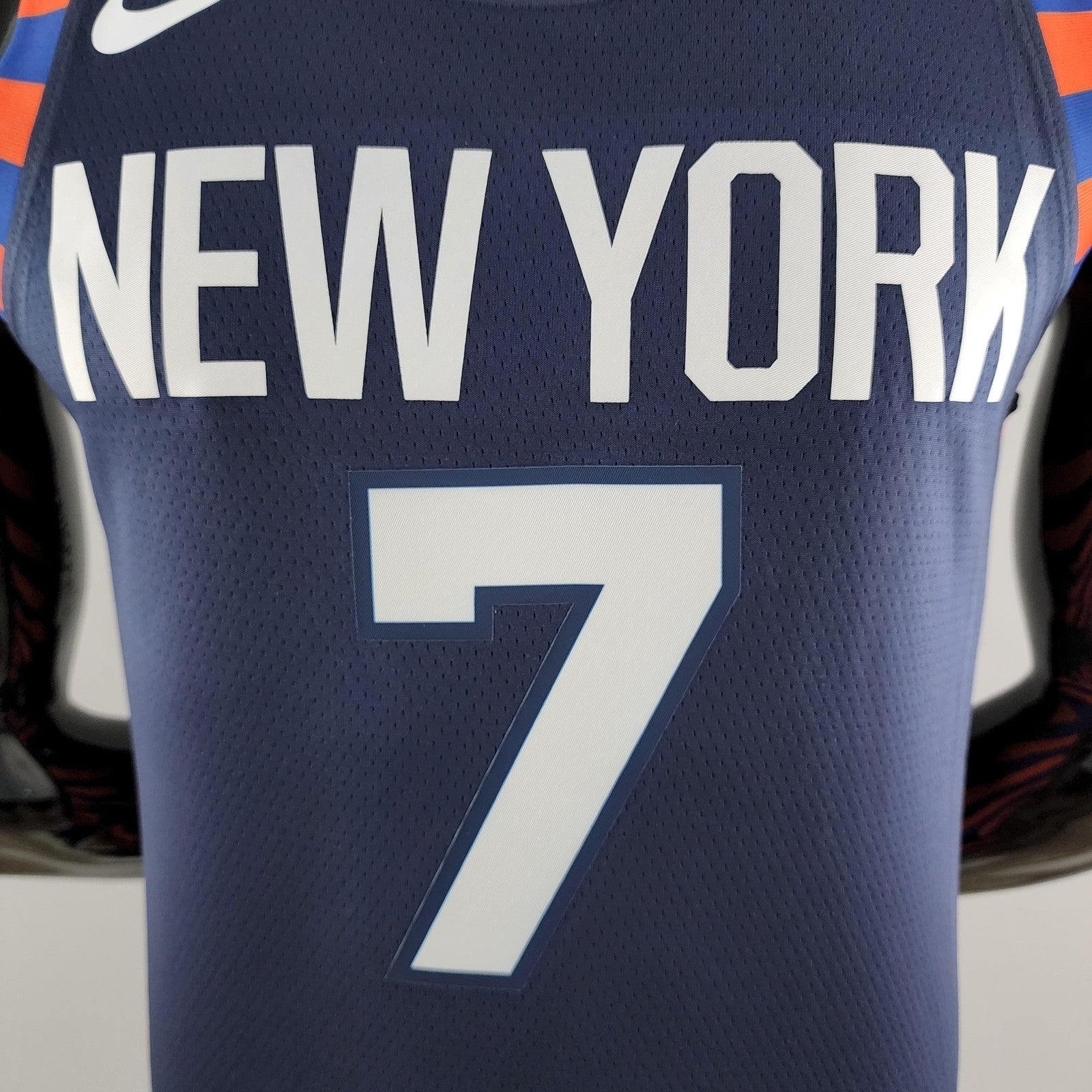 New York Knicks Anthony #7 Striped Nba Jersey