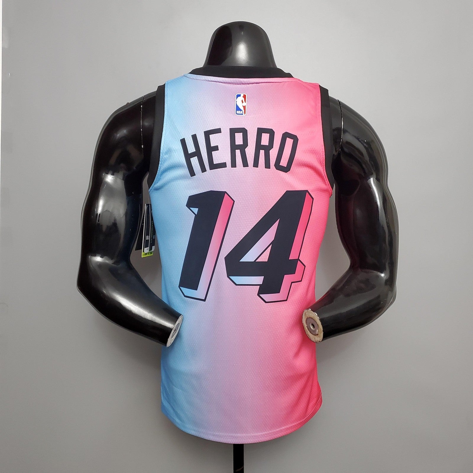 New Miami Heat Herro#14 City Edition Pink Blue Gradient Color (support Customization)