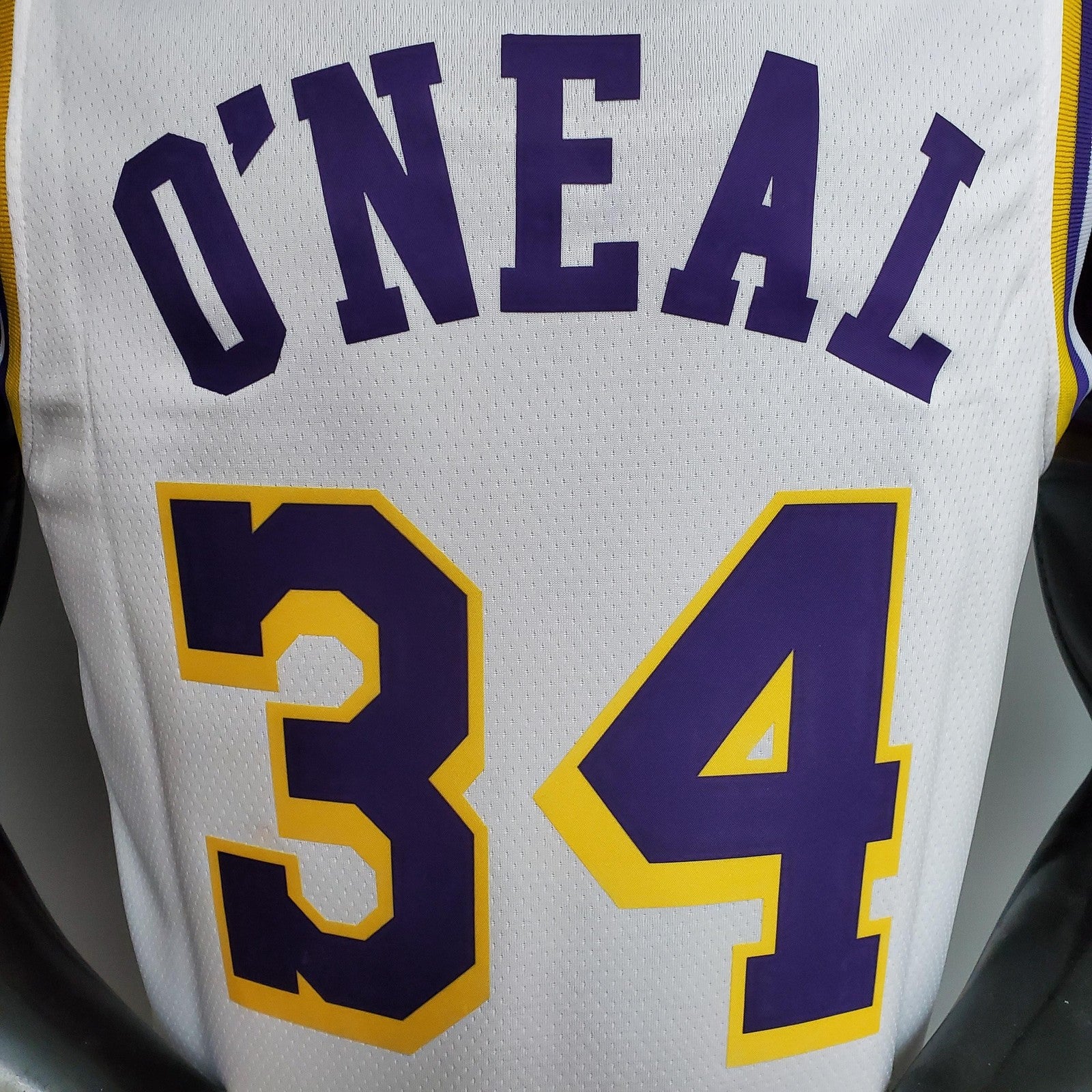 Oneal #34 Lakers Round Neck White Nba Jersey Nike Connect Recognition