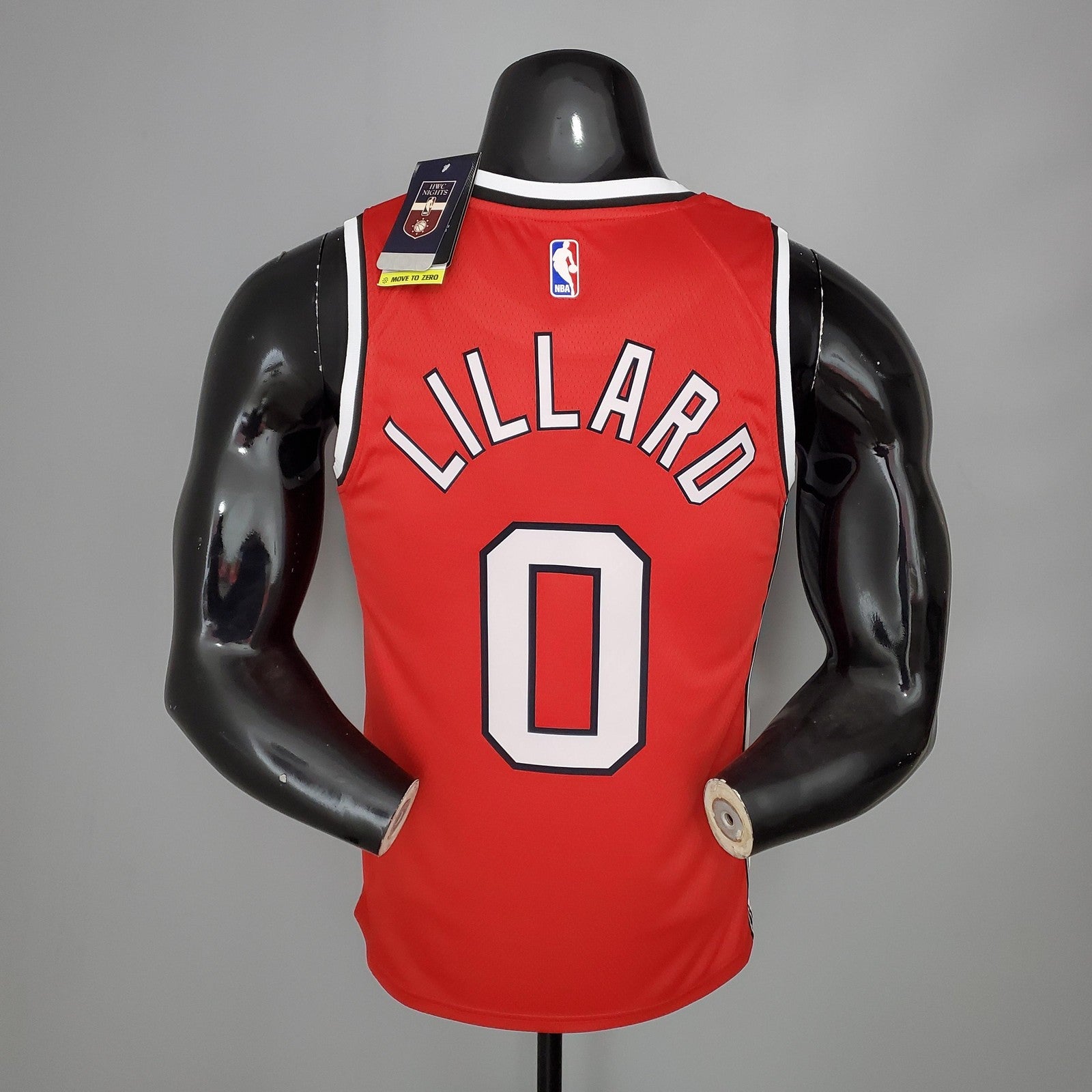 Lillaro#0 Trail Blazers Retro Red Nba Jersey