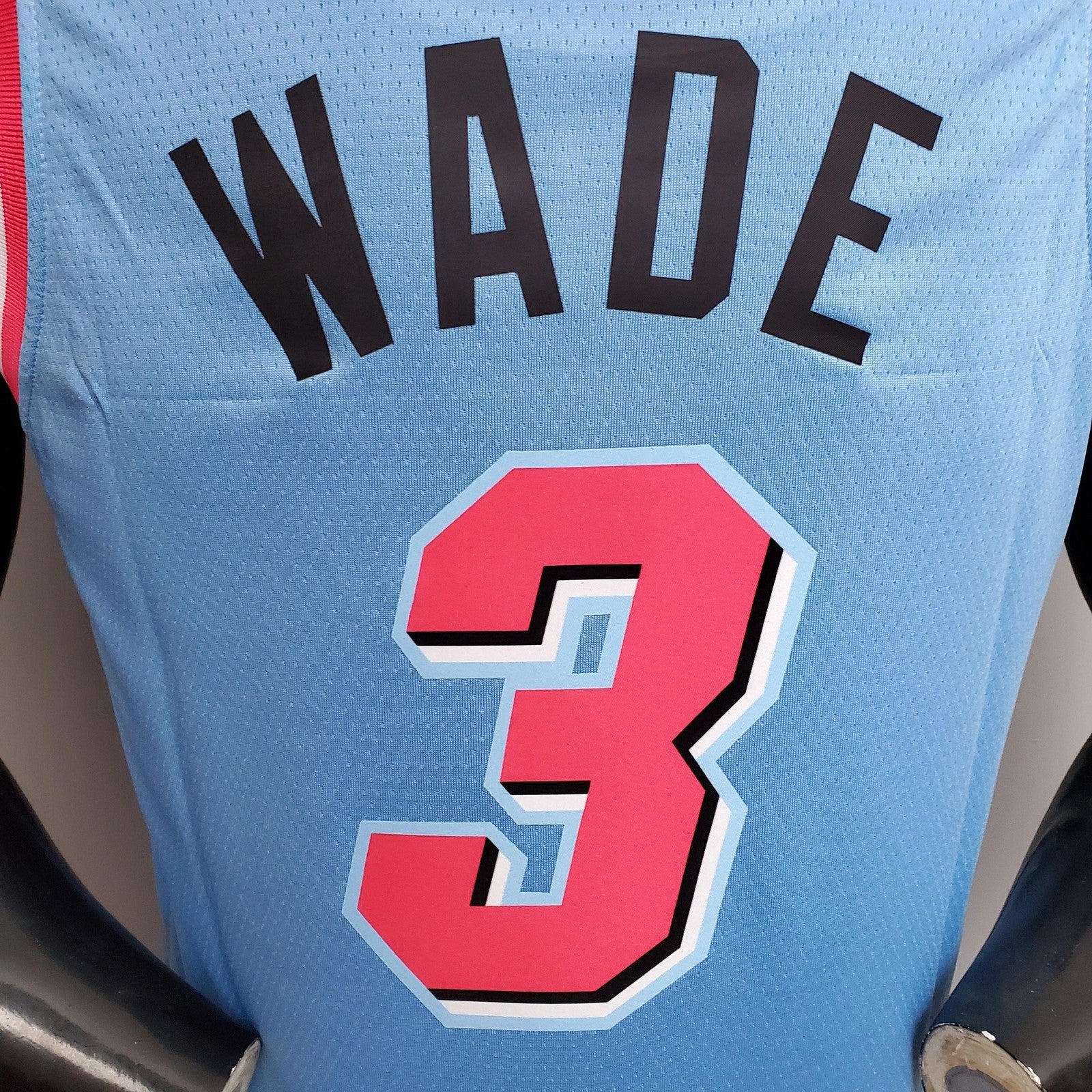 Wade #3 Miami Heat V Neck Blue Nba Jersey Nike Connect Recognition