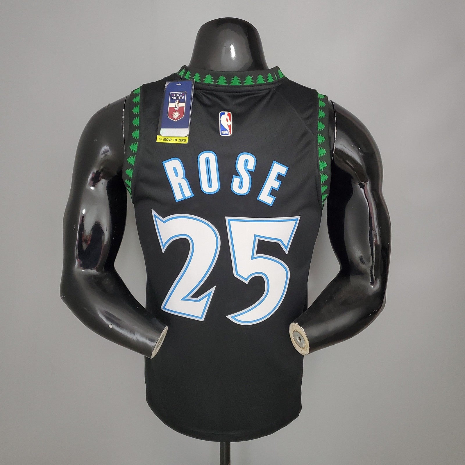 Rose#25 2018 Retro Timberwolves Black Nba Jersey