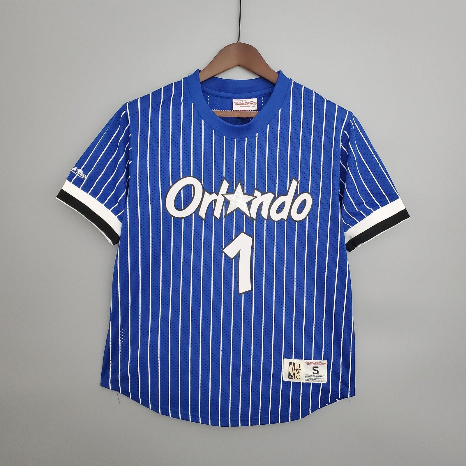 Mitchellness Magic Blue No 1 Penny Hardaway Retro Mesh Short Sleeve