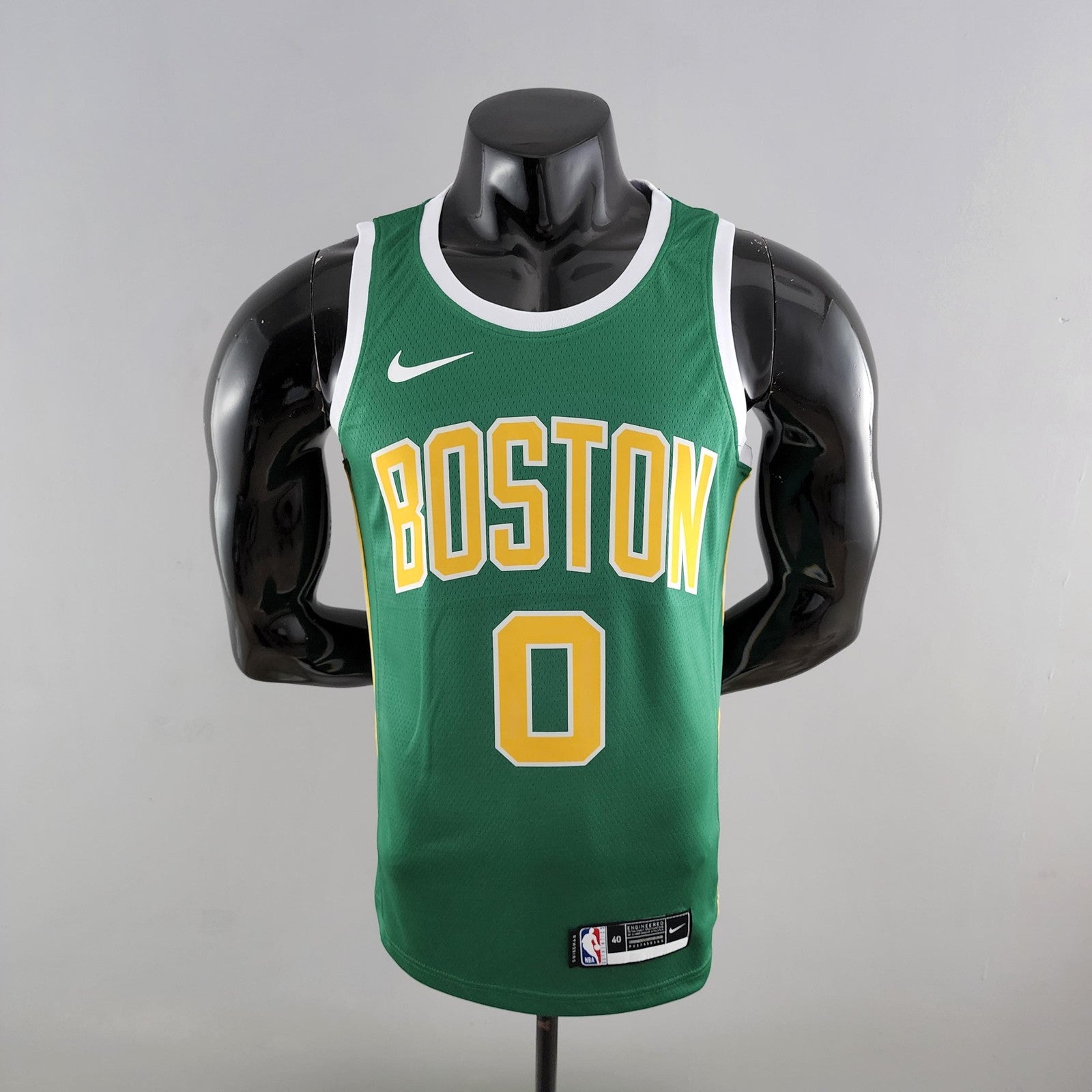 Boston Celtics Tatum #0 Green Gold Nba Jersey