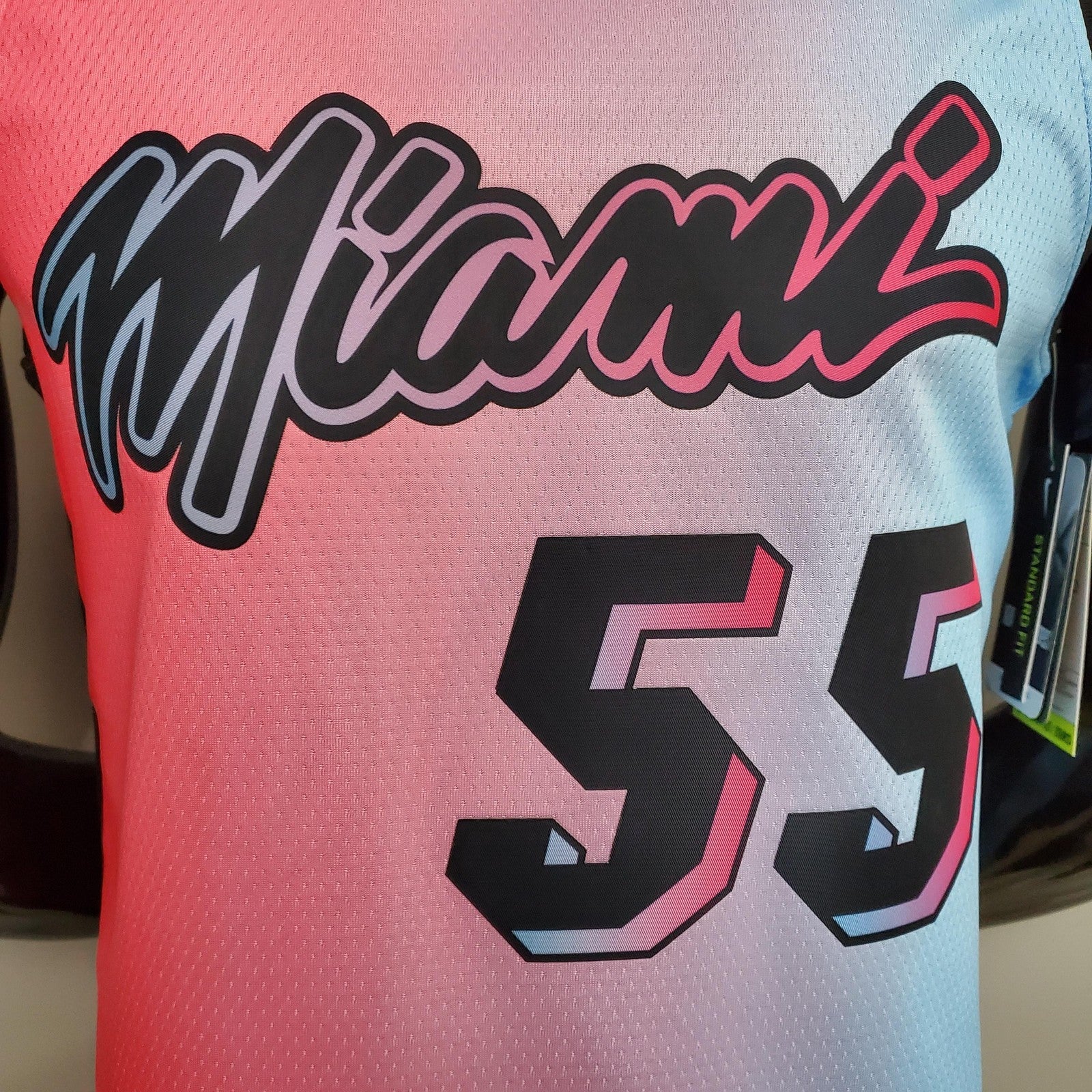 New Miami Heat Robinson #55 City Edition Pink Blue Gradient Color (support Customization)