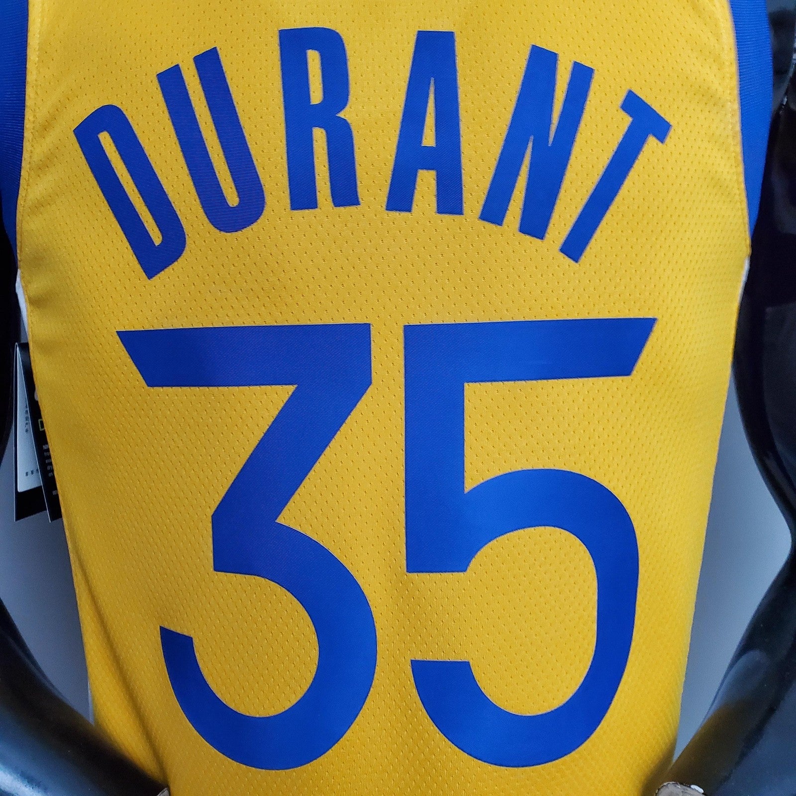 New Durant#35 Golden State Warriors Yellow Nba Jersey