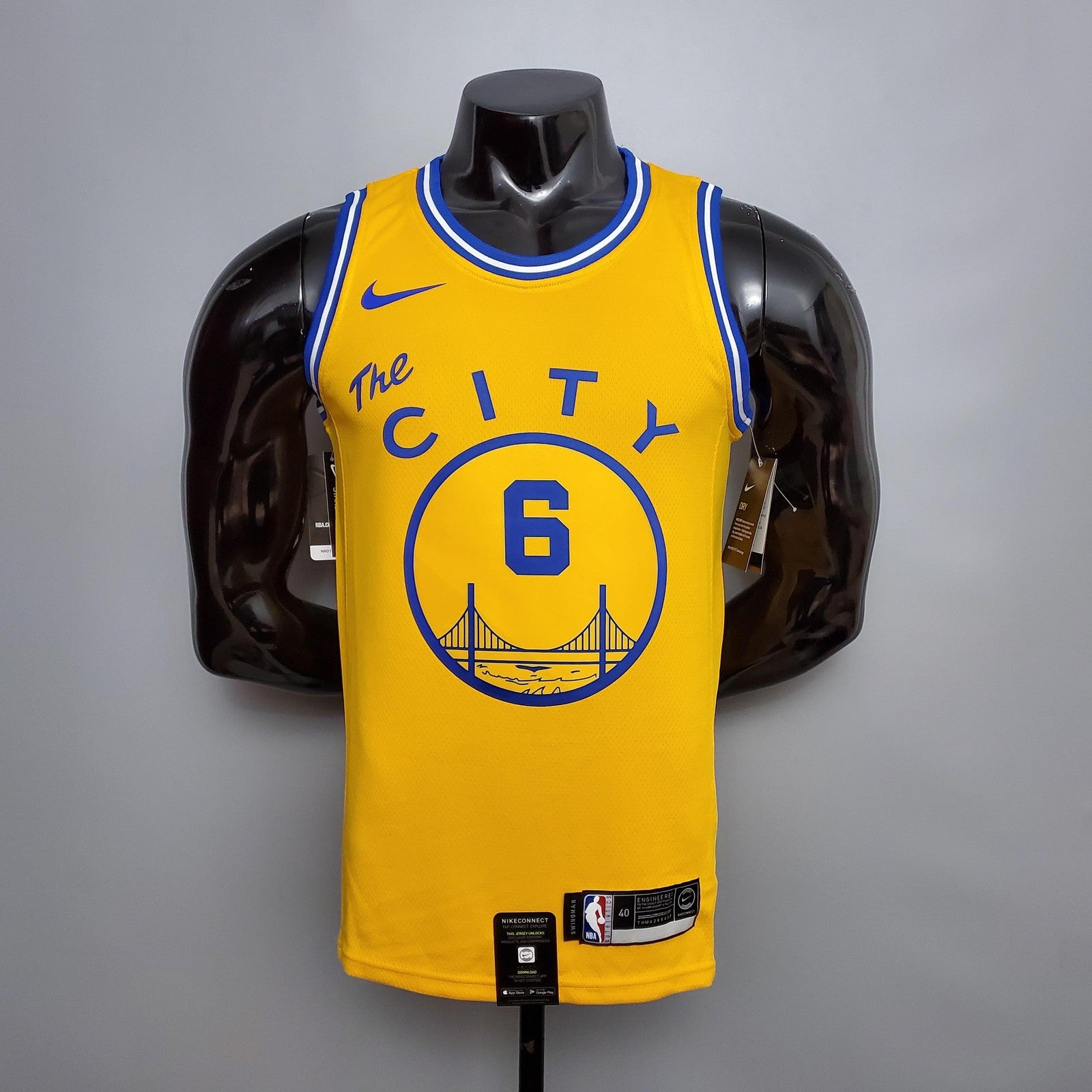 Tram Version Young#6 Golden State Warriors Yellow Nba Jersey