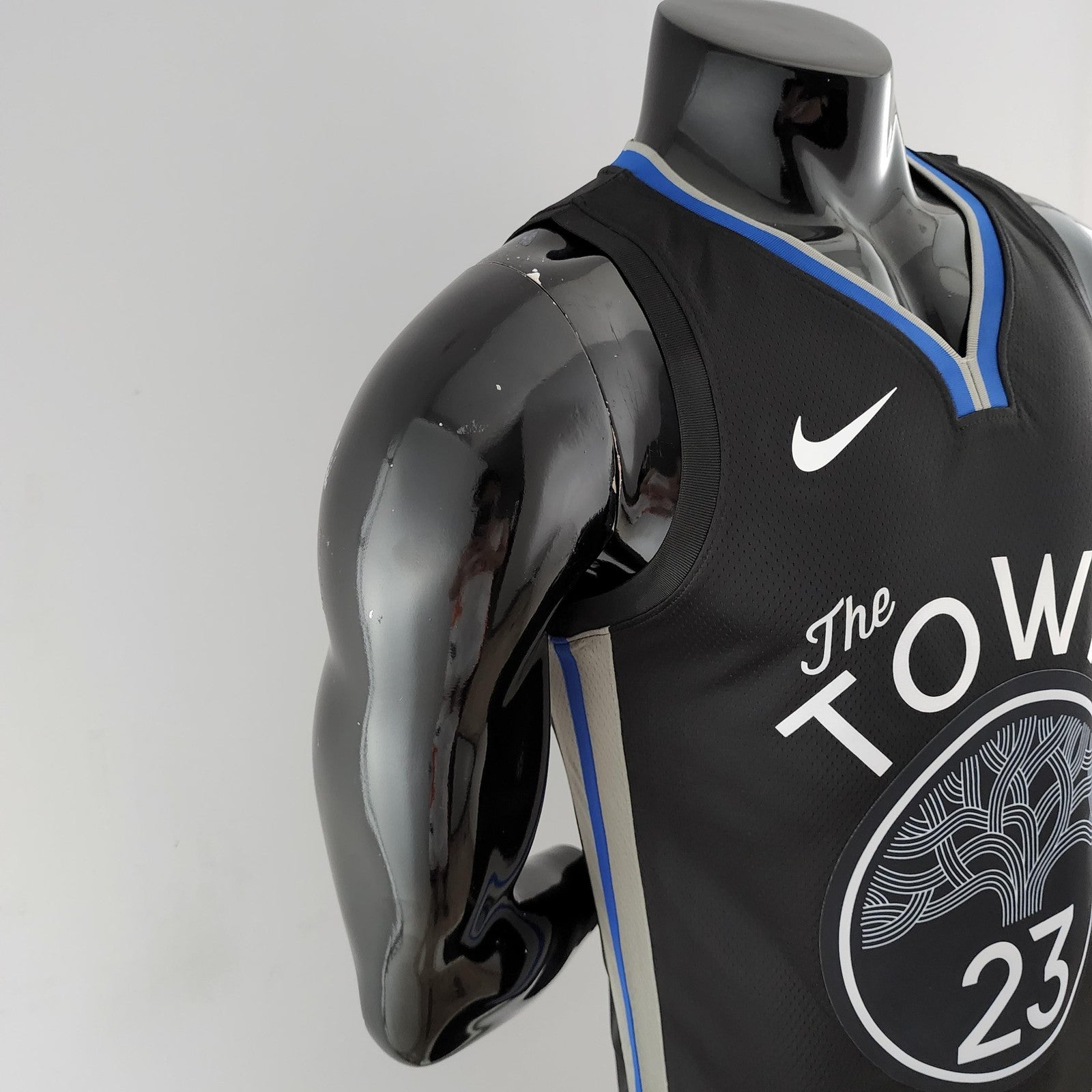2020 Green #23 Warriors City Edition Black and Grey Nba Jersey