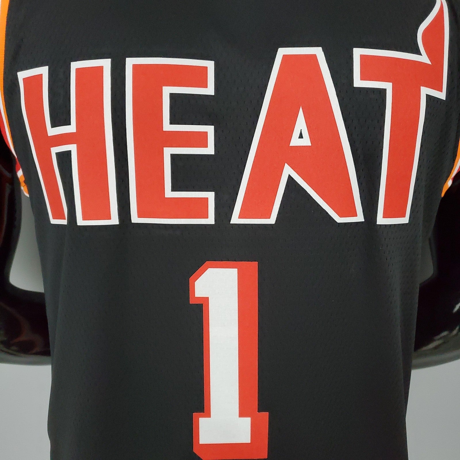 2018 Bosh#1 Heat Retro Night Black Nba Jersey