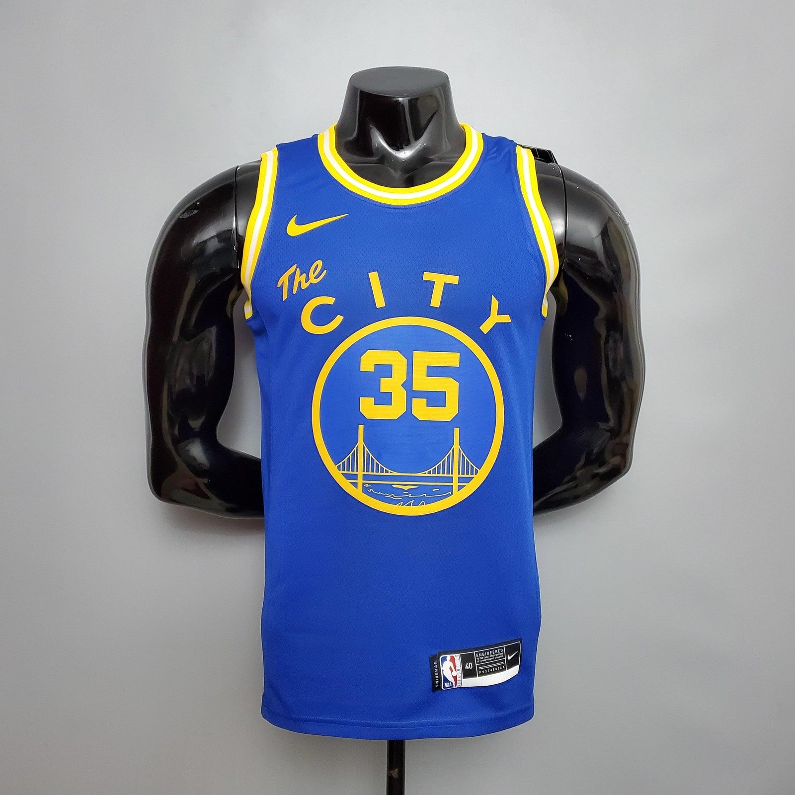Tram Version Durant#35 Golden State Warriors Blue Nba Jersey