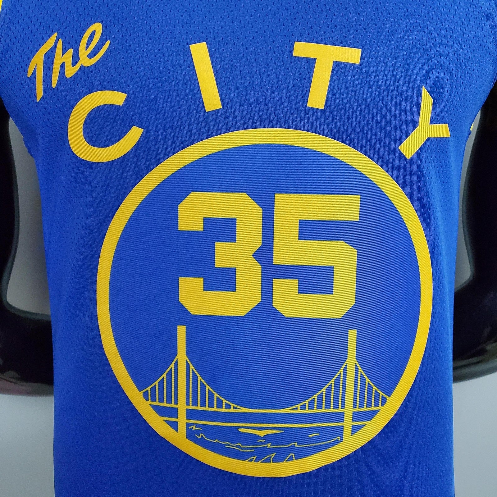 Tram Version Durant#35 Golden State Warriors Blue Nba Jersey