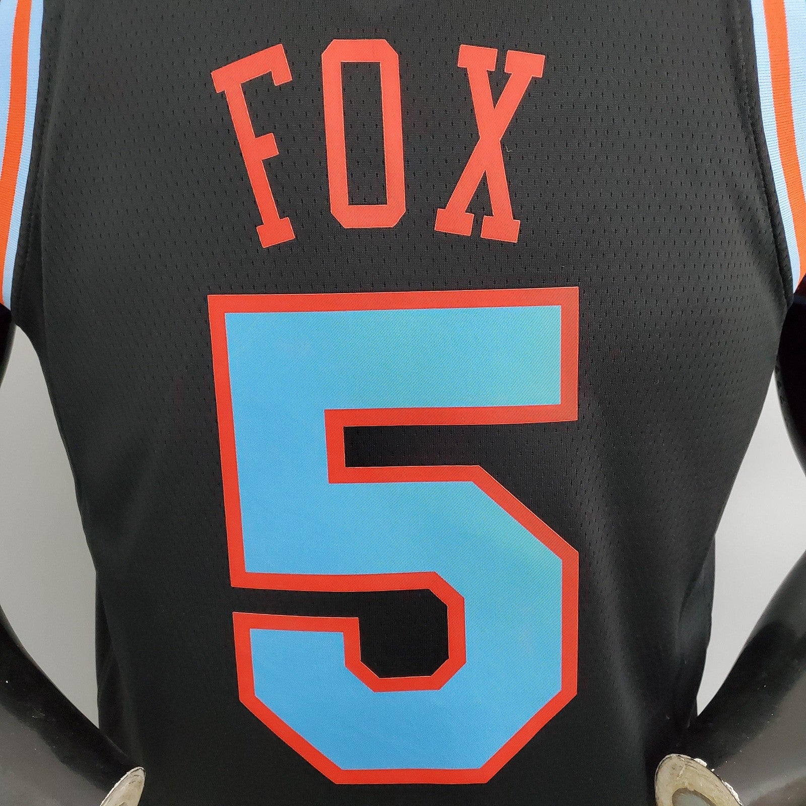 2021 Kings Fox#5 City Edition Black Nba Jersey