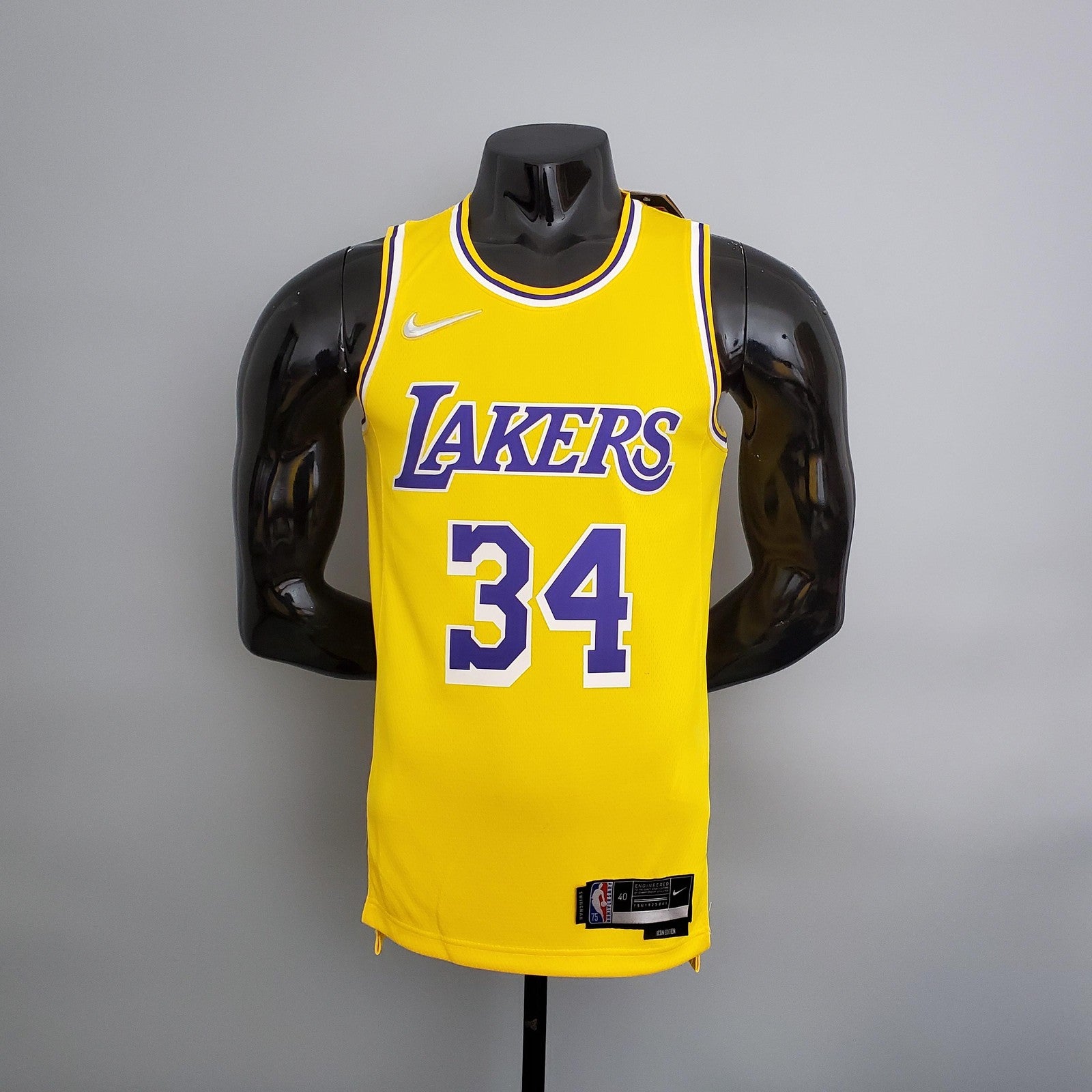 75th Anniversary Lakers Yellow Nba Jersey