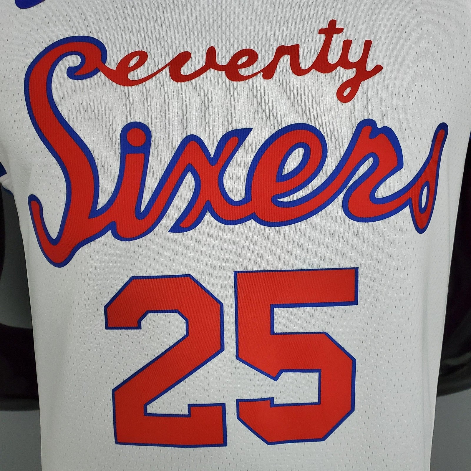 2021 Season 76ers Cursive Retro Limited Simmons#25 White Nba Jersey