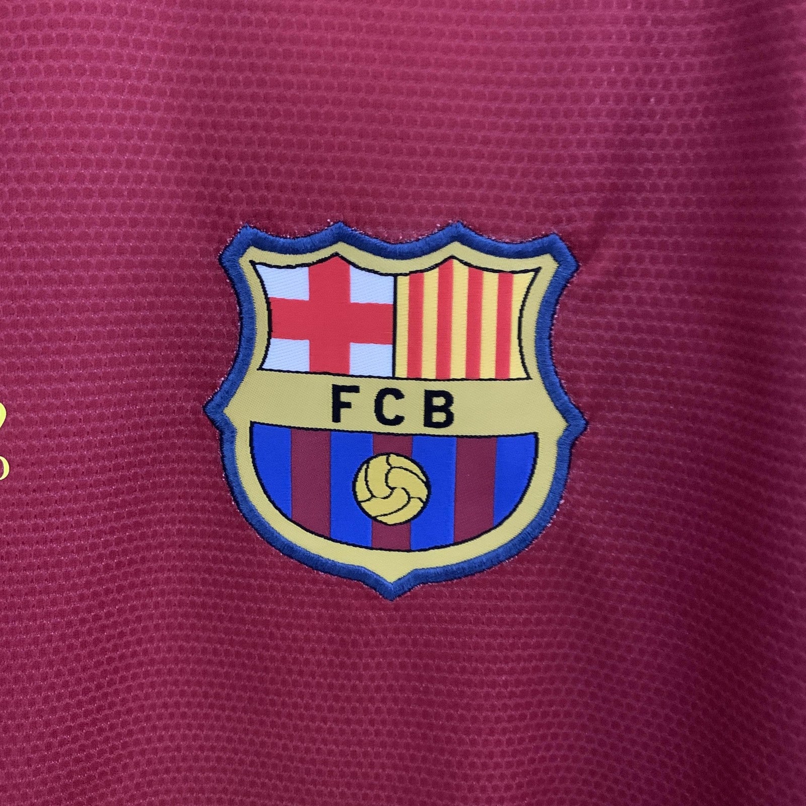 Retro Long Sleeves Barcelona Champions League Home