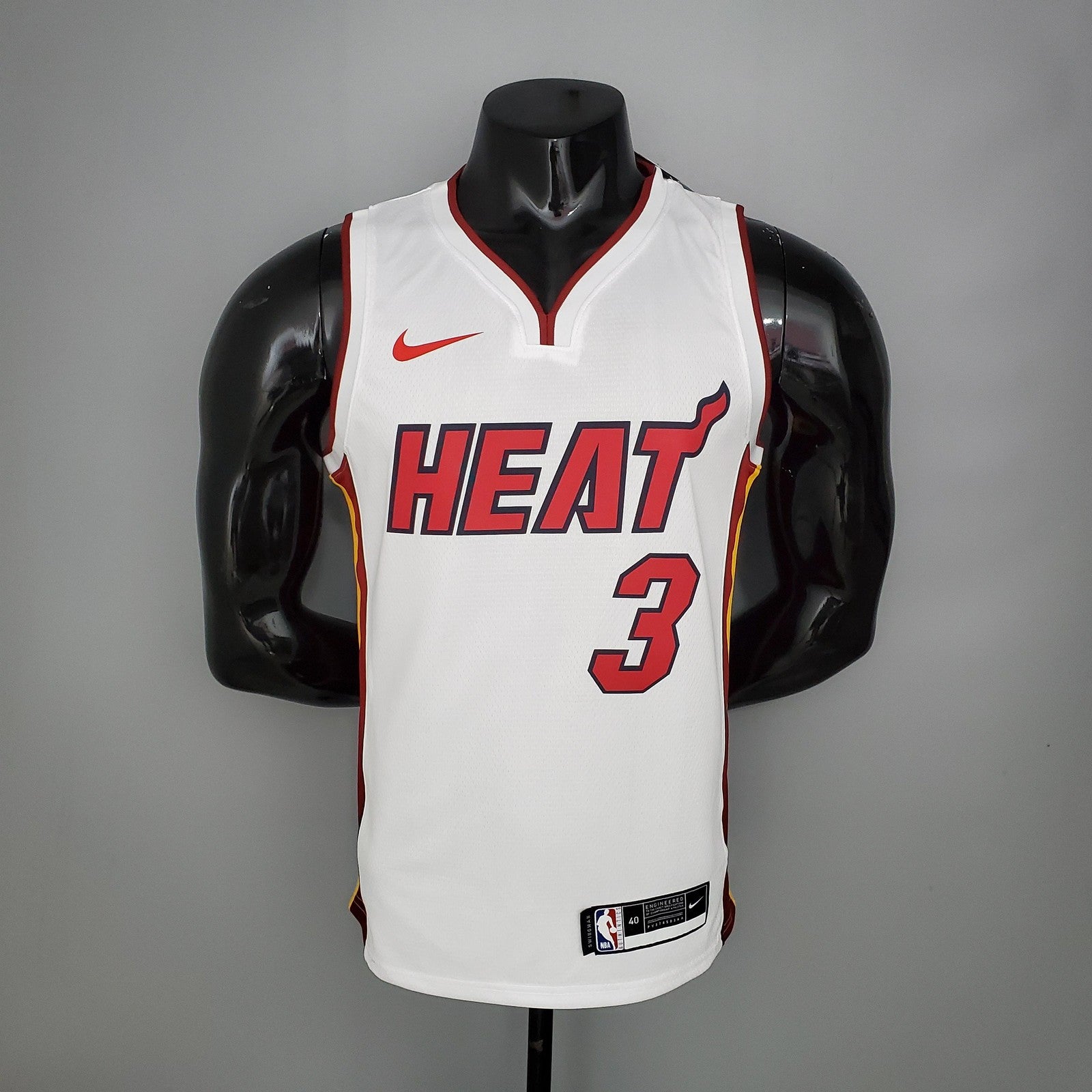 Miami Heat Wade#3 White Nba Jersey