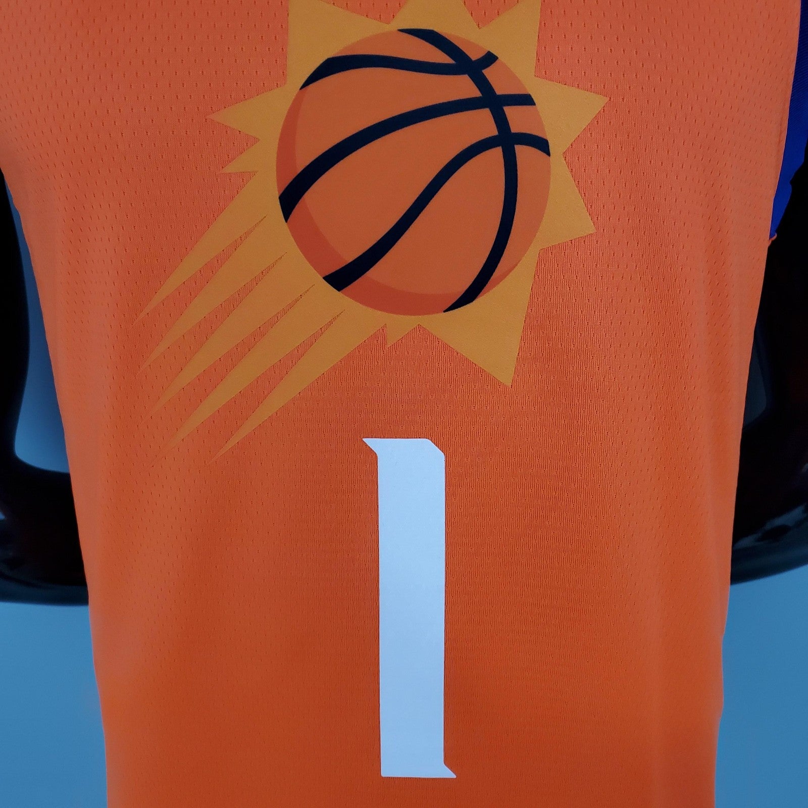 2021 Booker#1 Suns Jordan Theme Orange Nba Jersey