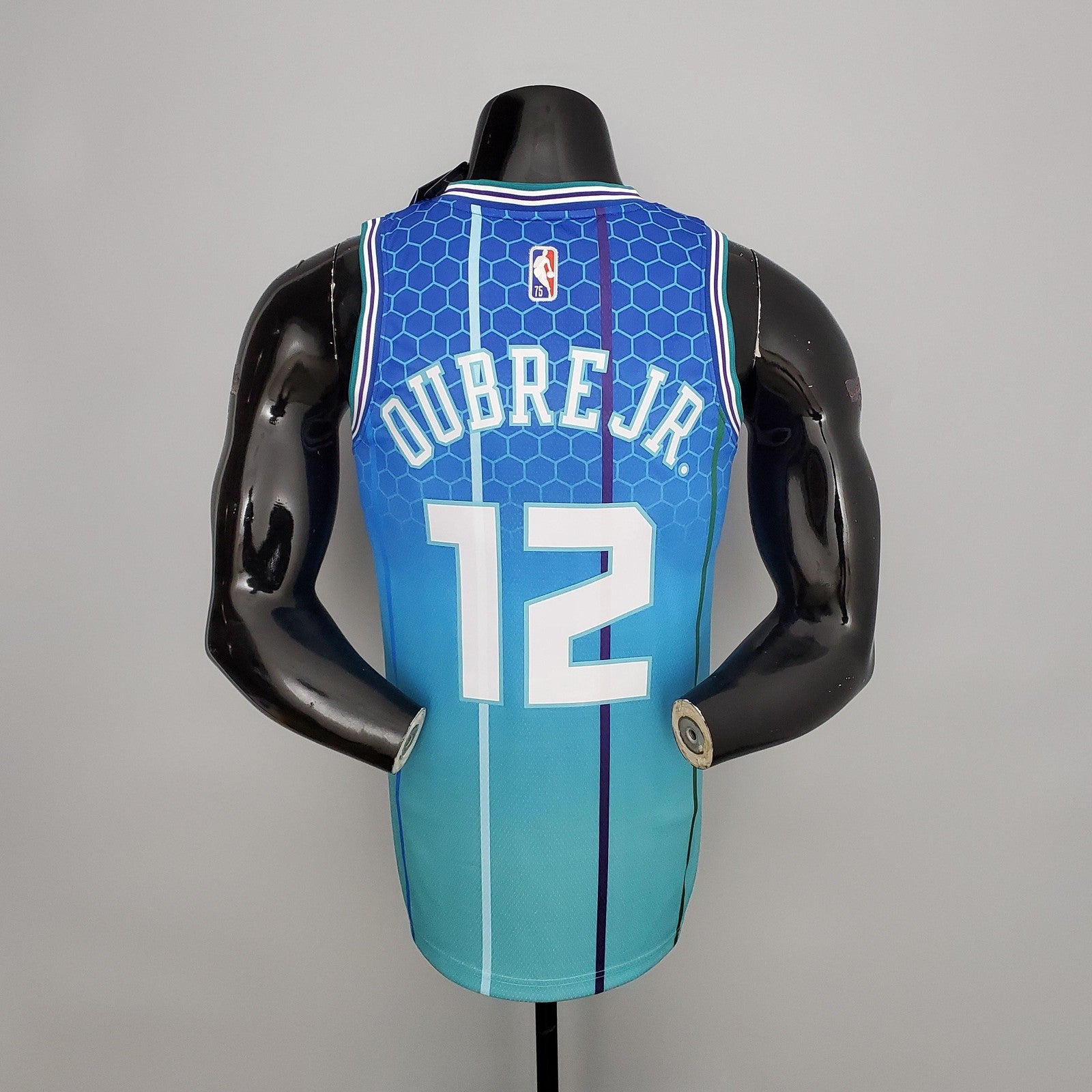 2022 Oubrejr #12 Hornets City Edition Blue Nba Jersey