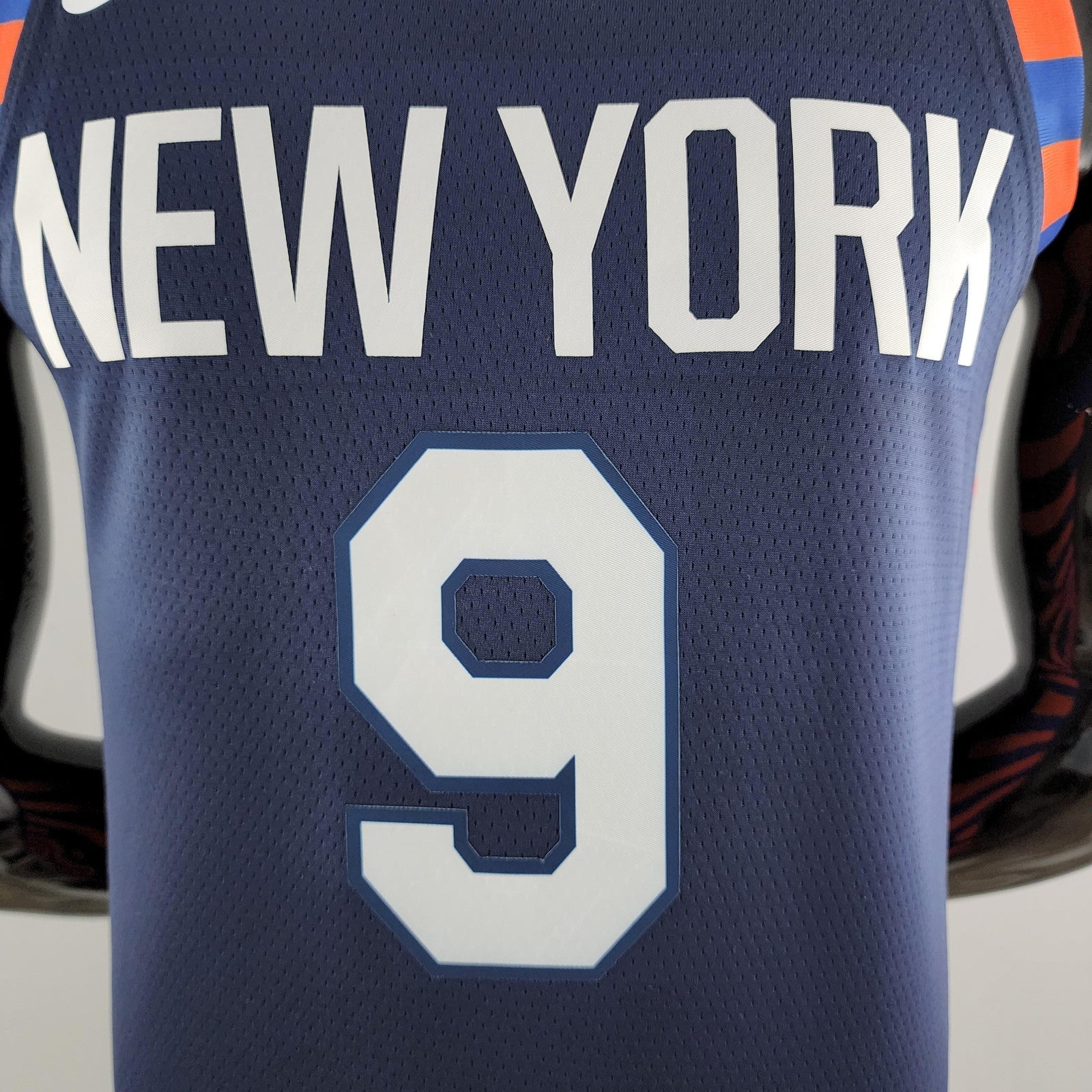 New York Knicks Barrett #9 Striped Nba Jersey