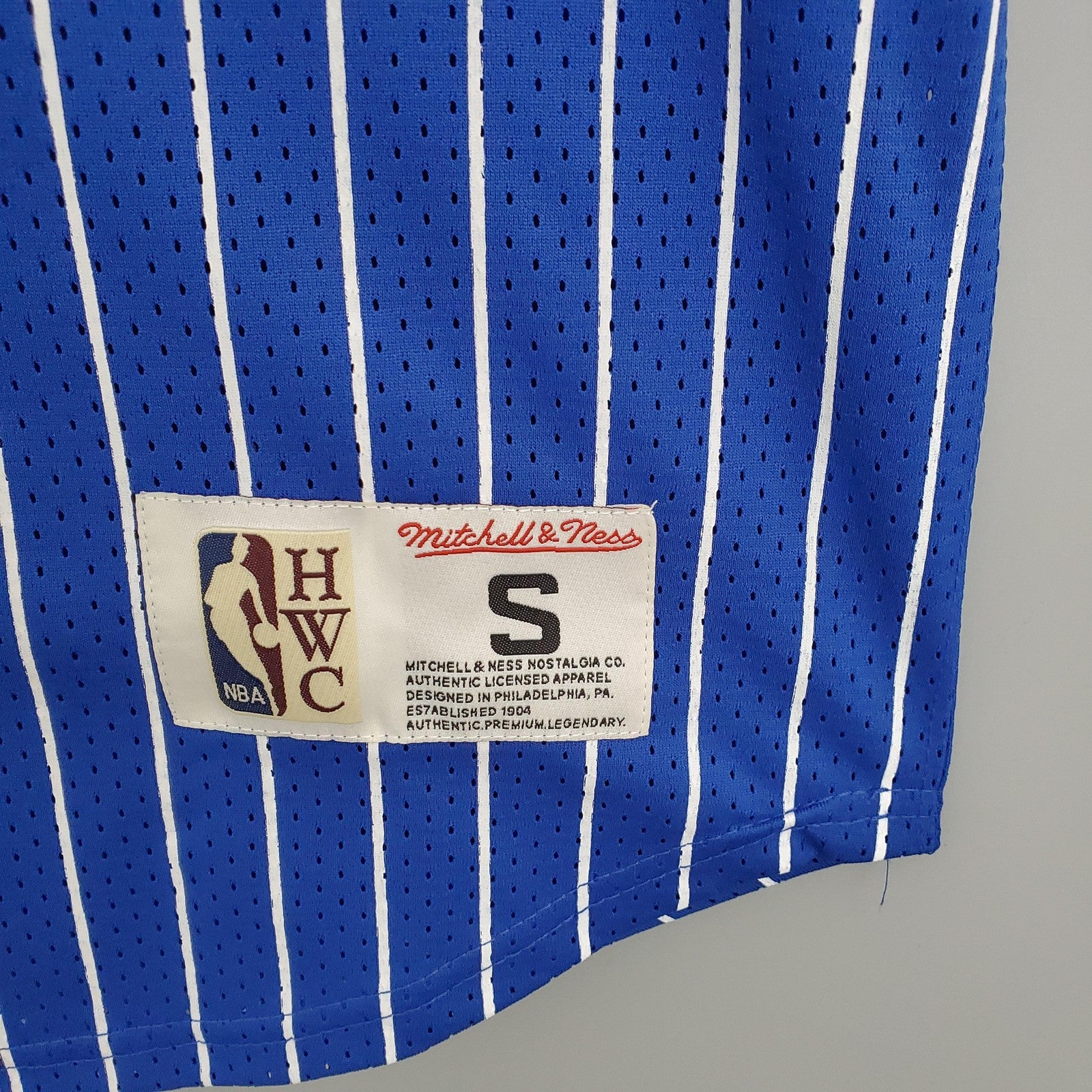 Mitchellness Magic Blue No 1 Penny Hardaway Retro Mesh Short Sleeve