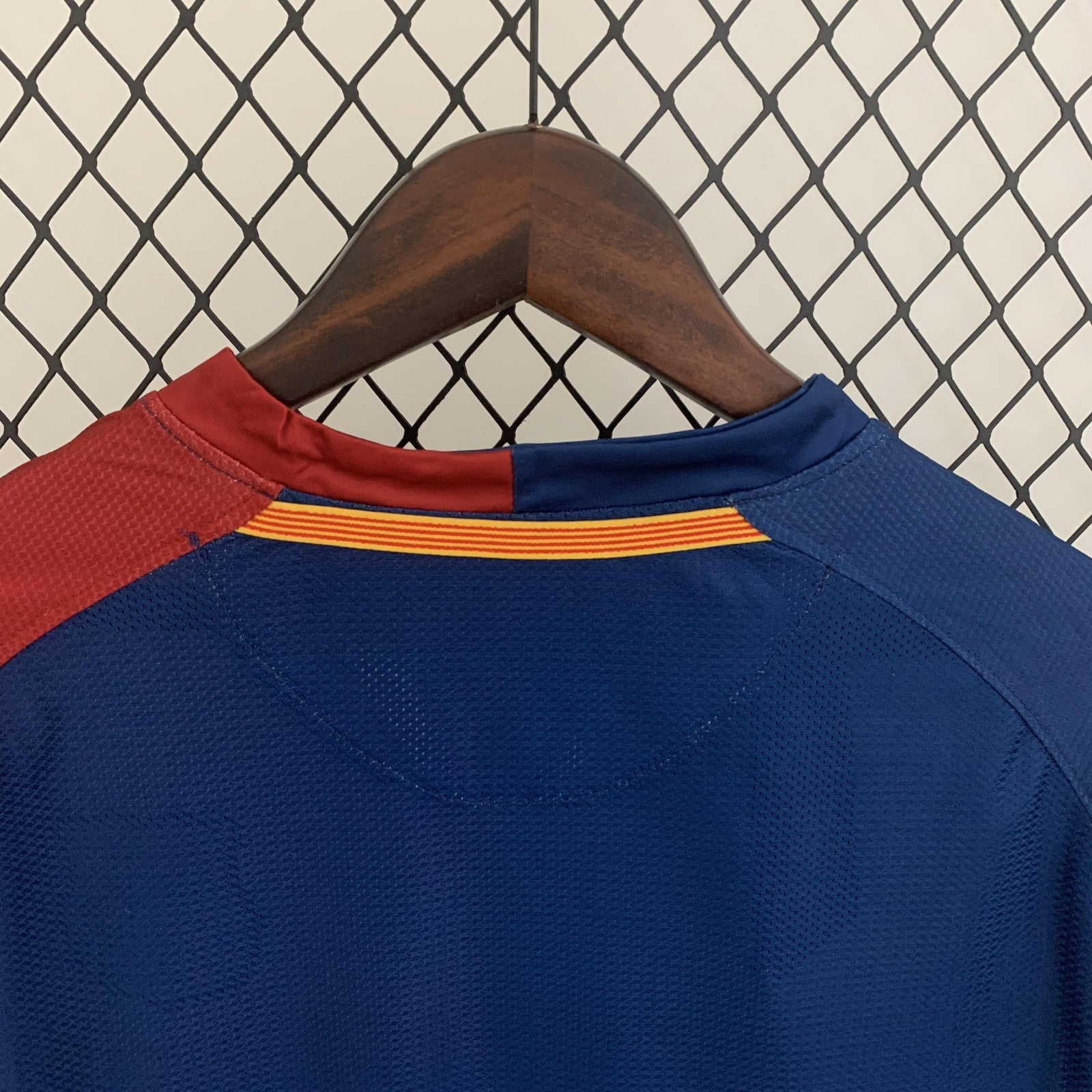 Retro Long Sleeves Barcelona Champions League Home