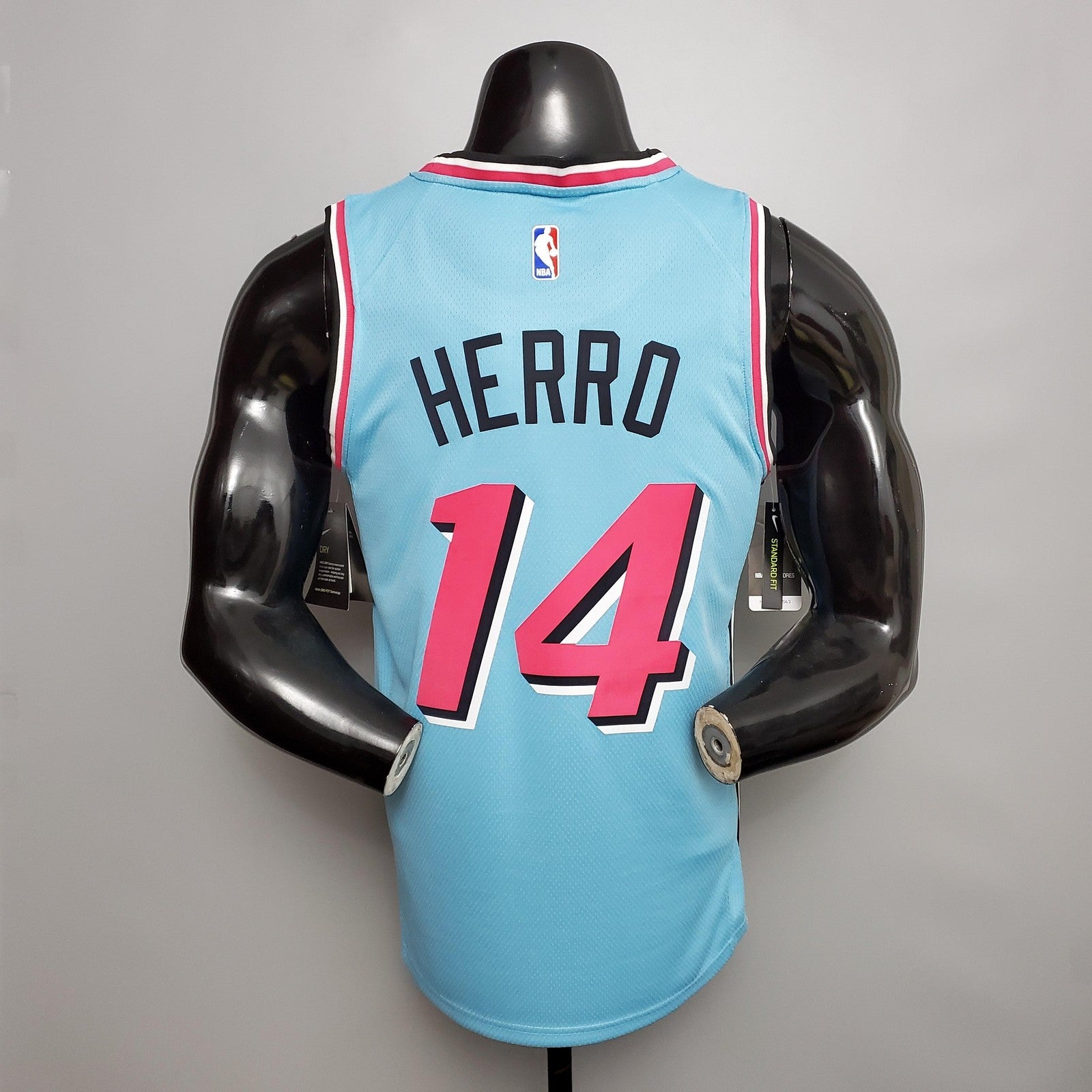 Herro#14 Miami Heat V Neck Blue Nba Jersey Nike Connect Recognition