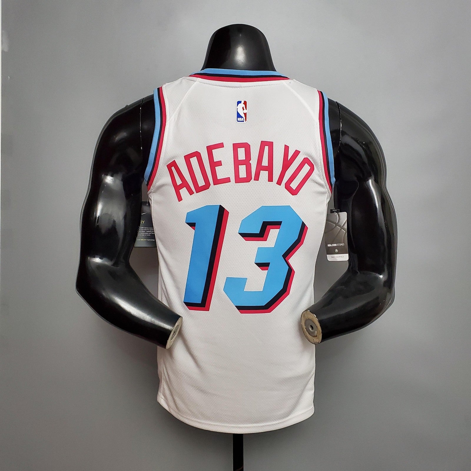 Adebayo#13 Miami Heat V Neck White Nba Jersey Nike Connect Recognition