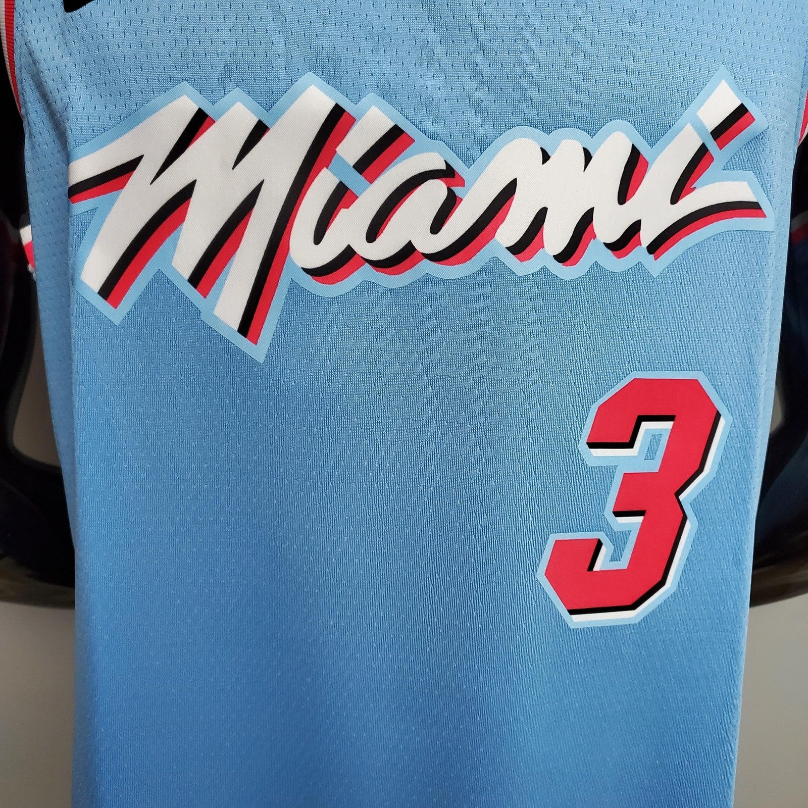 Wade #3 Miami Heat V Neck Blue Nba Jersey Nike Connect Recognition