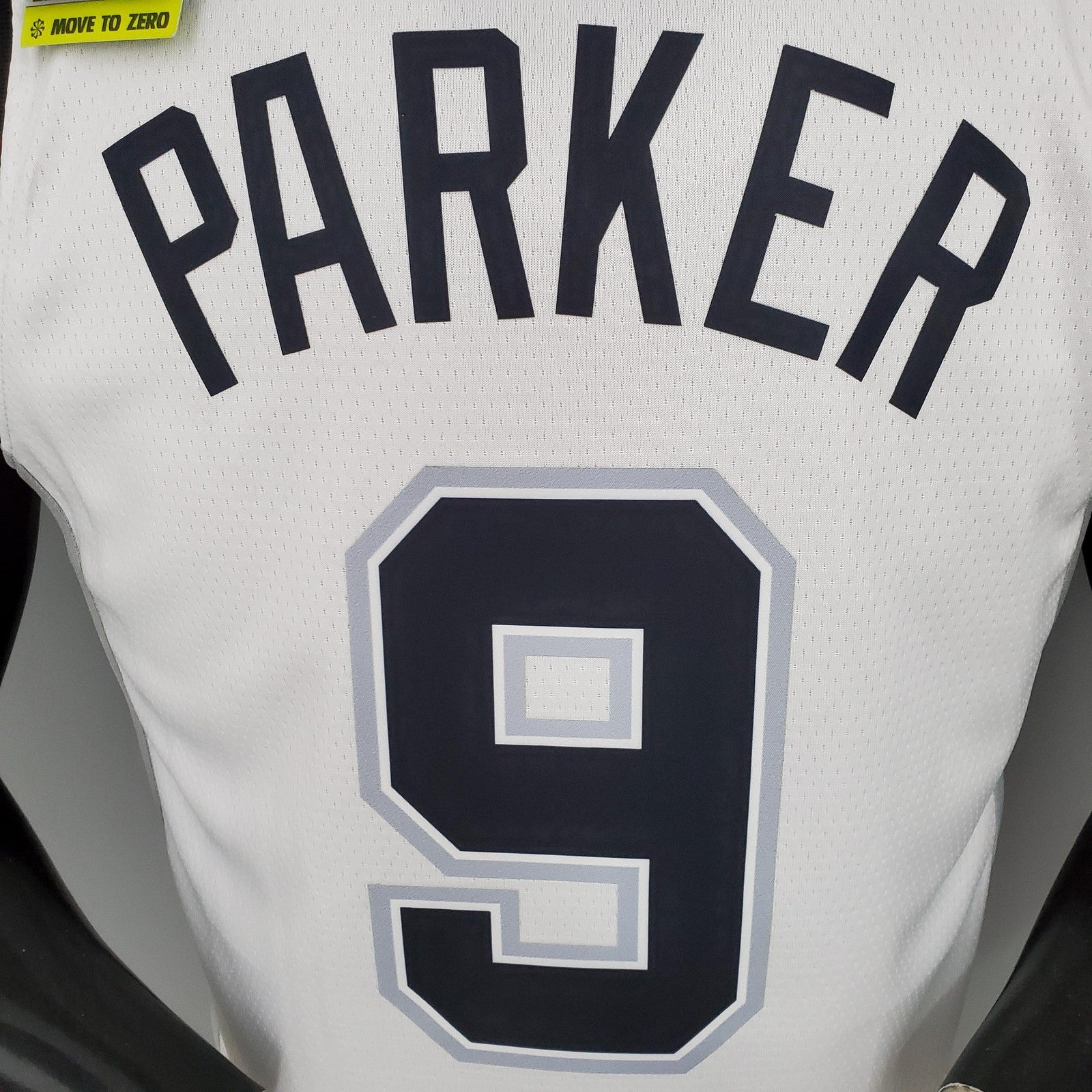 Parker#9 Spurs White Nba Jersey