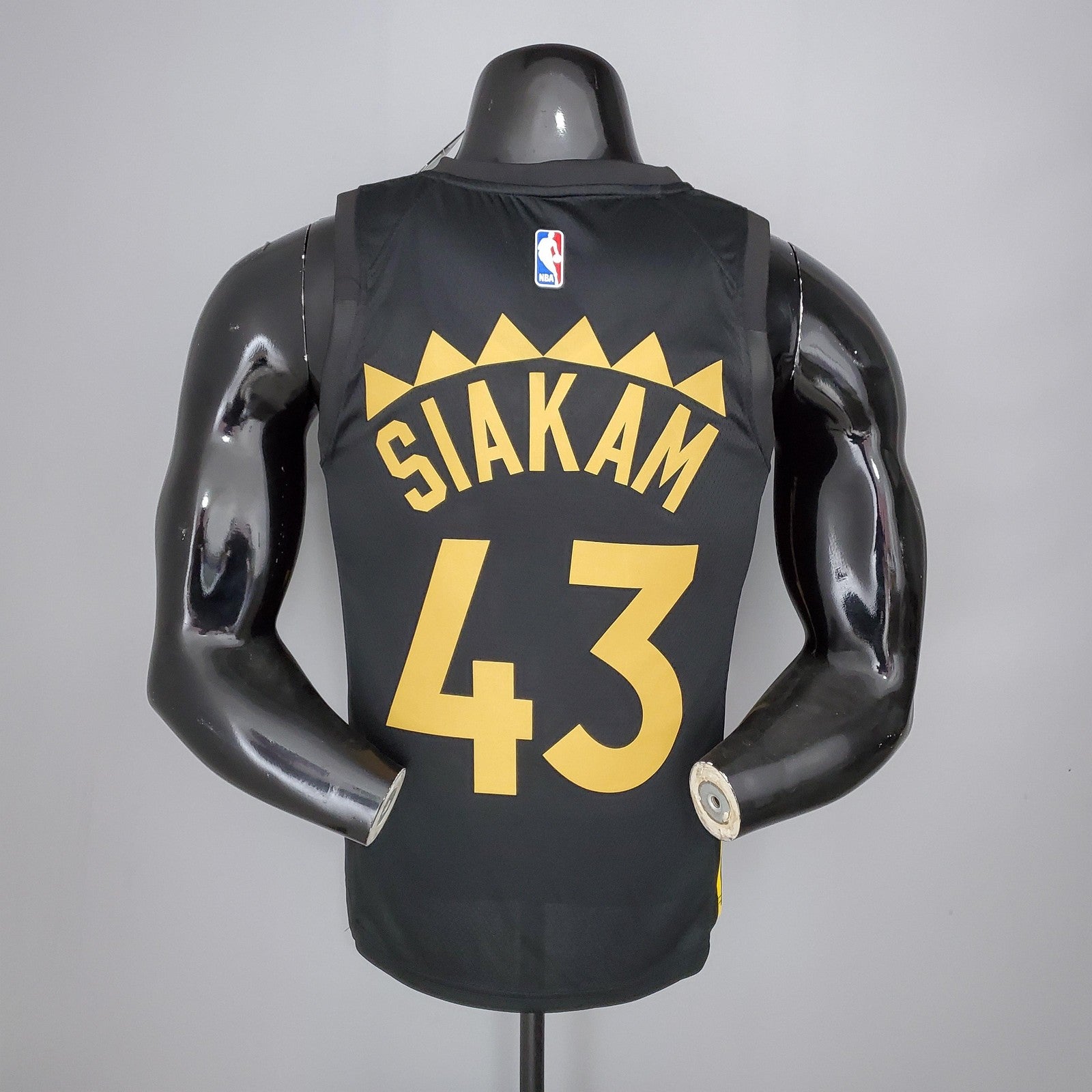 2021 Season Siakam#43 Raptors Black Gold Nba Jersey