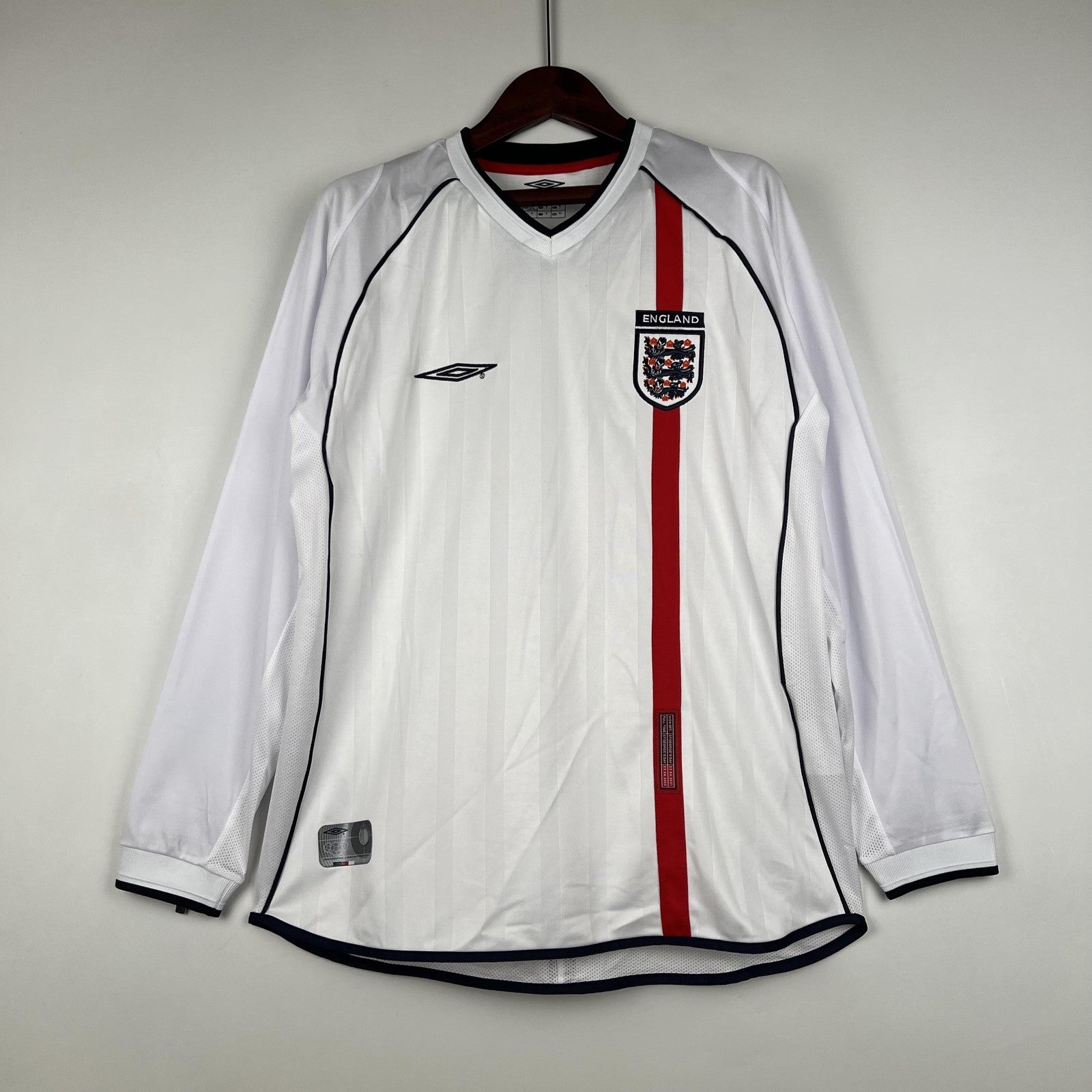 Retro Long Sleeve England 2002 Home