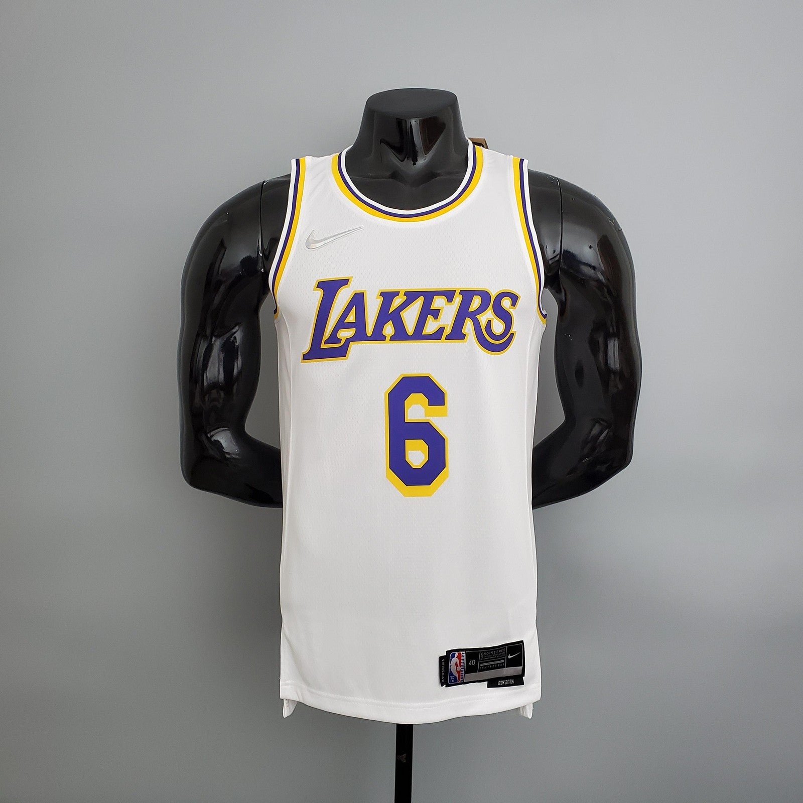 75th Anniversary Lakers White Nba Jersey