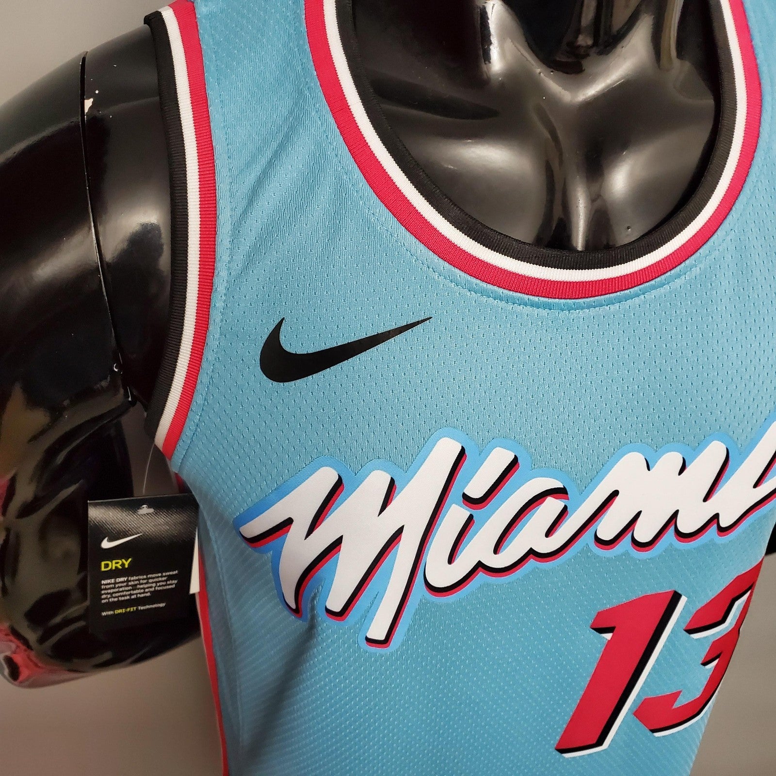 Adebayo#13 Miami Heat V Neck Blue Nba Jersey Nike Connect Recognition