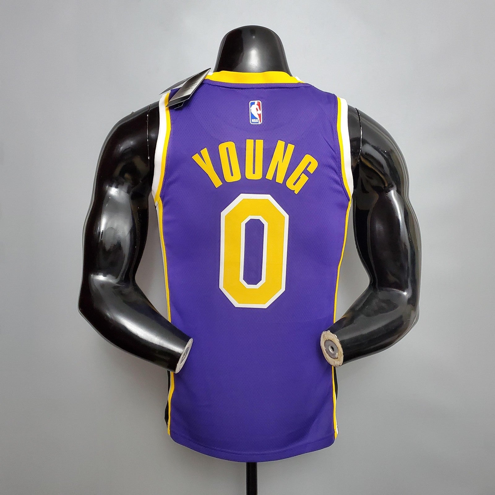 New Lakers Jordan Young #0 Theme Purple Round Neck