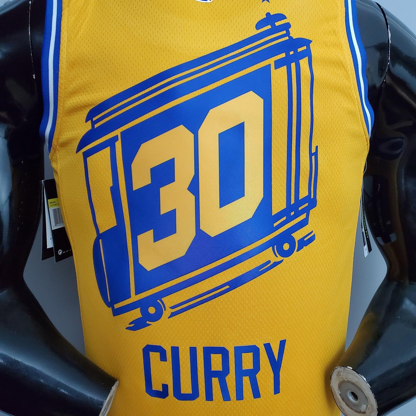 Tram Version Curry#30 Golden State Warriors Yellow Nba Jersey