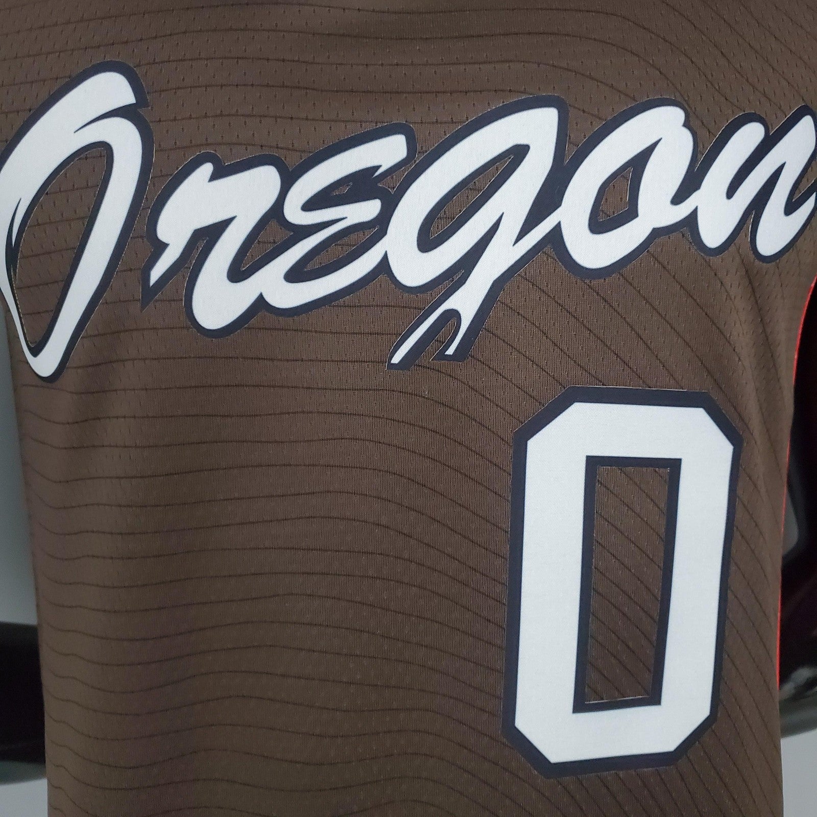 2021 Lillard#0 Trail Blazers City Edition Brown Nba Jersey