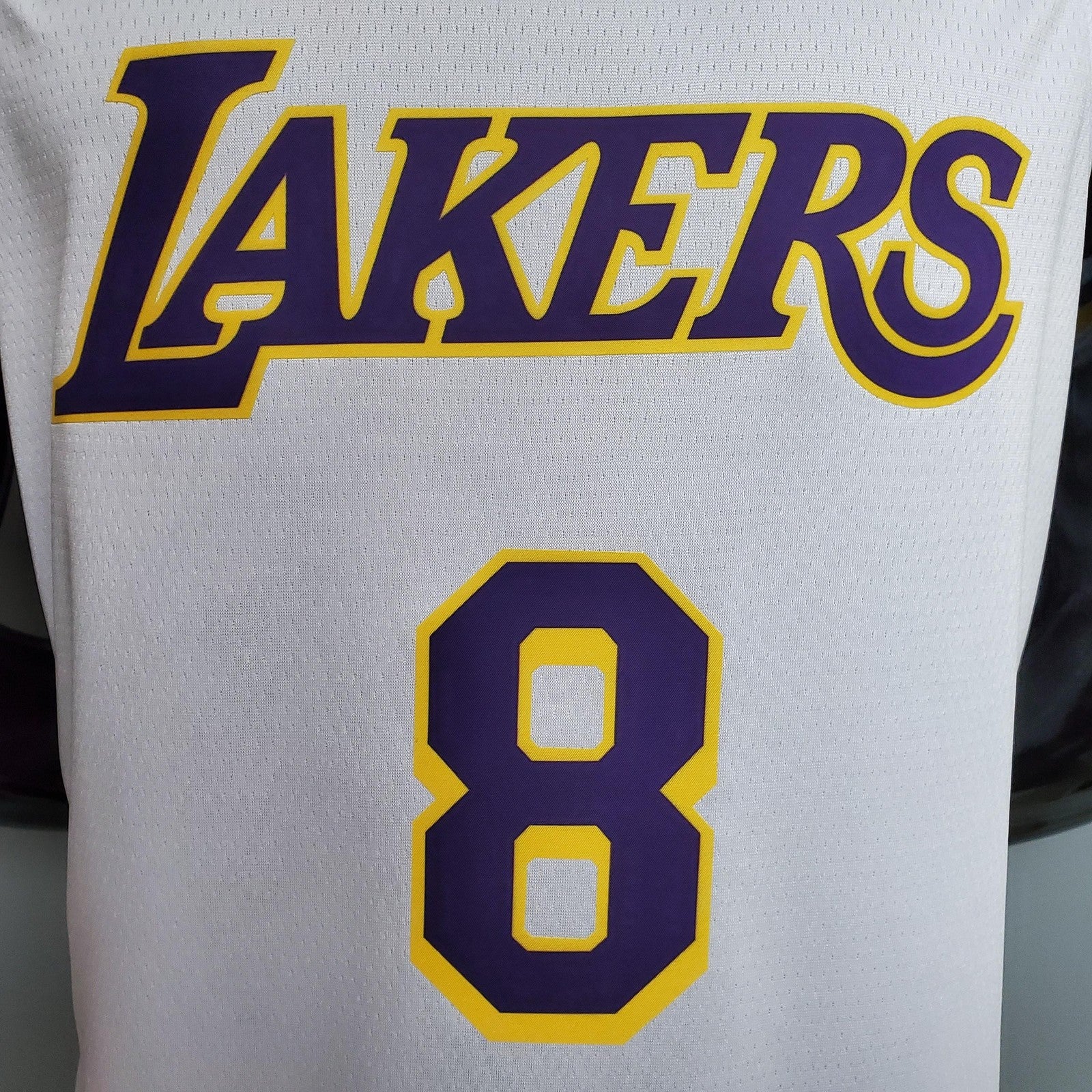 New Bryant #8 Los Angeles Lakers Round Neck White Nba Jersey Nike Connect Recognition