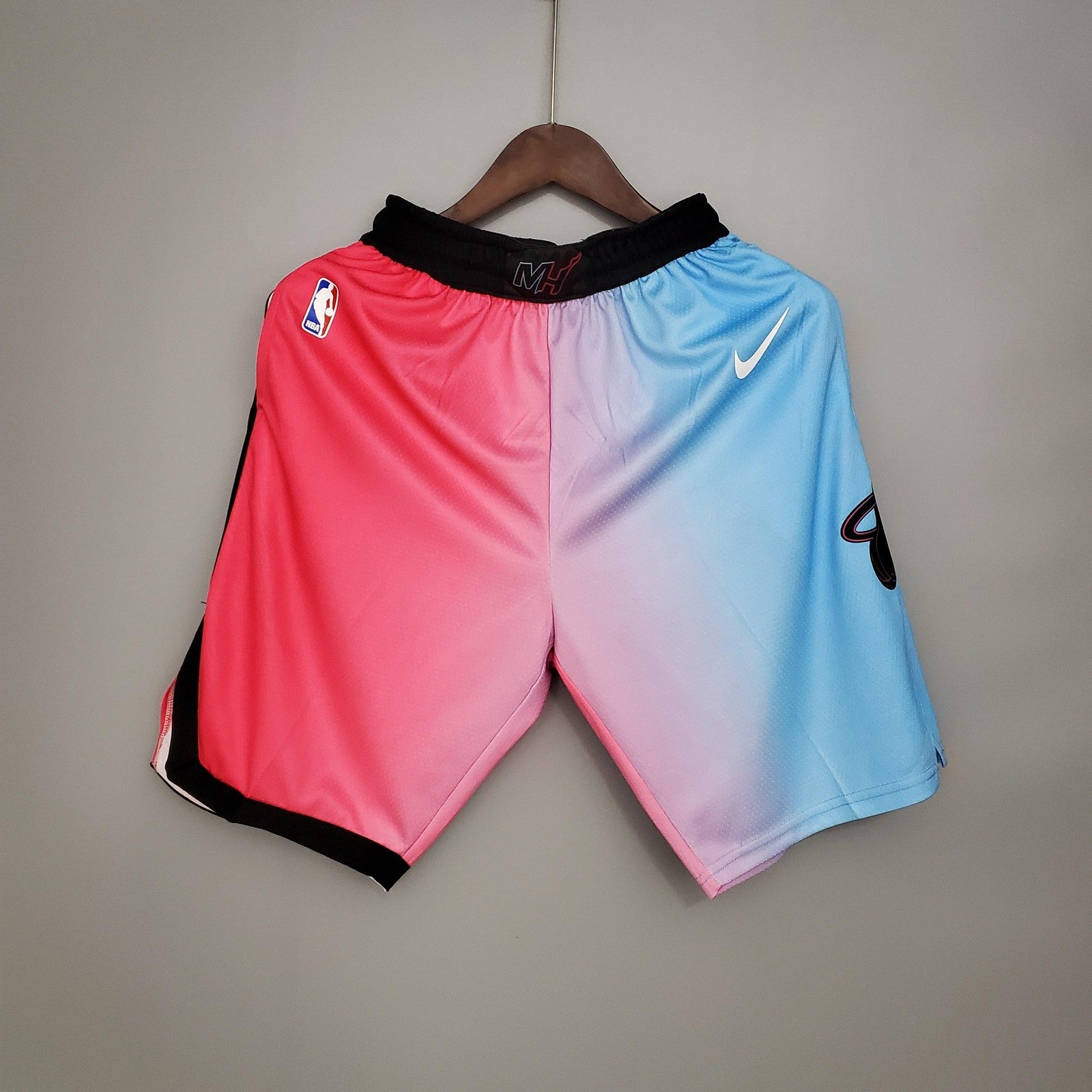 New Miami Heat Shorts City Edition Pink Blue Gradient Color