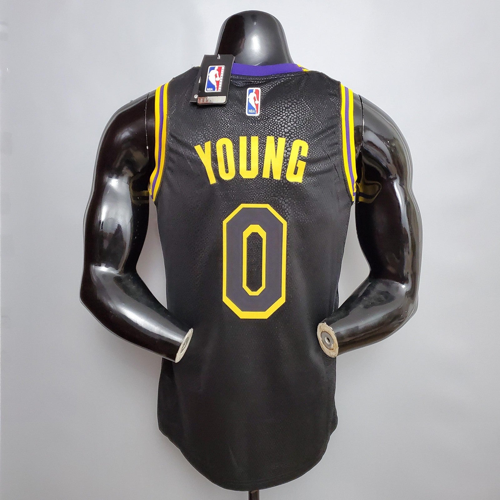 Young #0 Los Angeles Lakers Black Nba Jersey Nike Connect Recognition