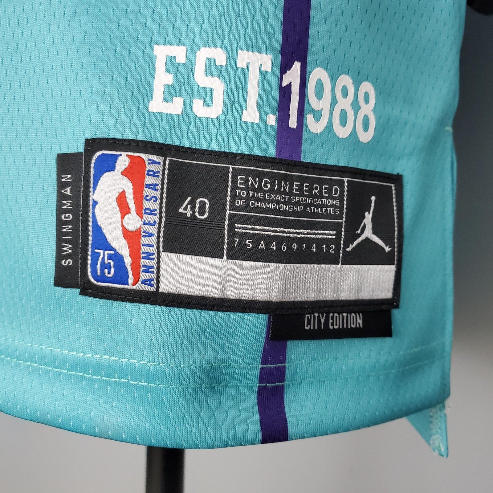 2022 Ball#2 Hornets City Edition Blue Nba Jersey