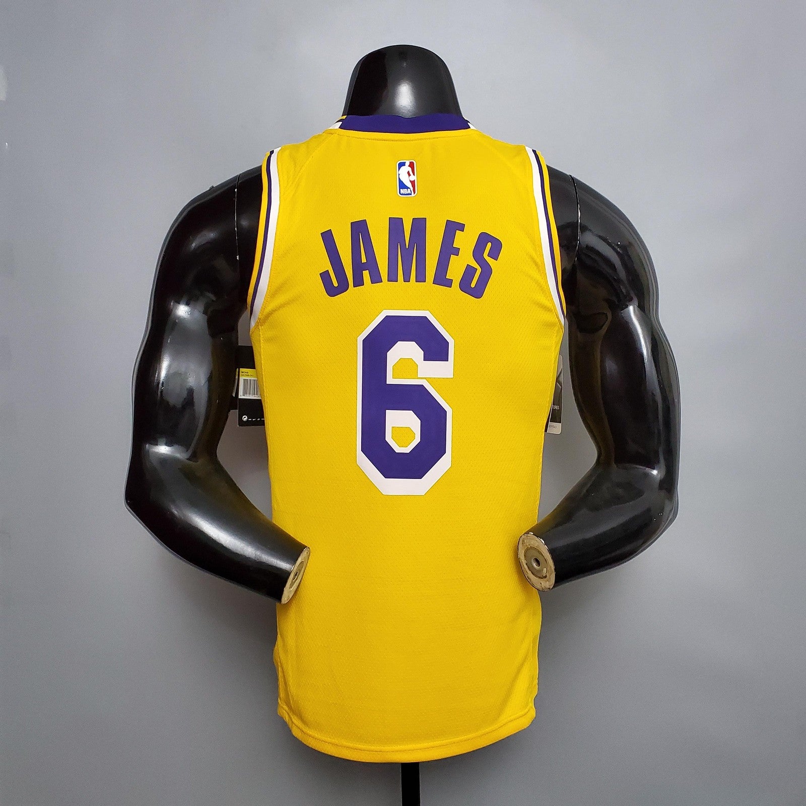 James #6 Lakers Round Neck Yellow Nba Jersey Nike Connect Recognition
